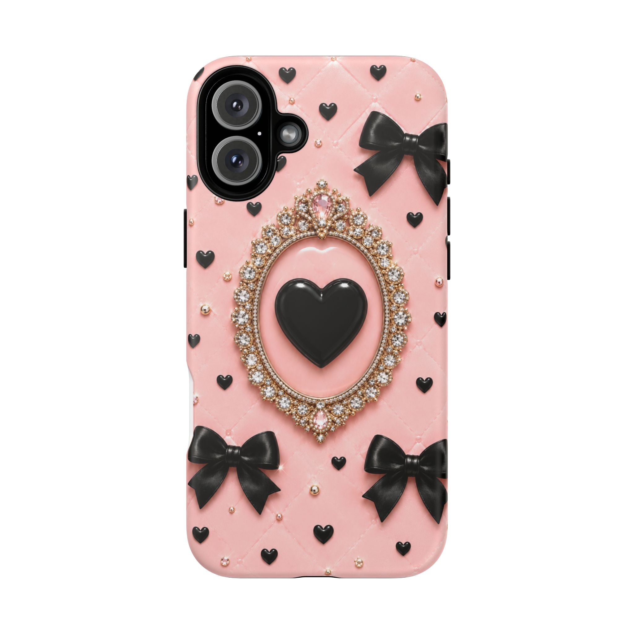 Black Heart Cameo Phone Case | Tough Magnetic Case
