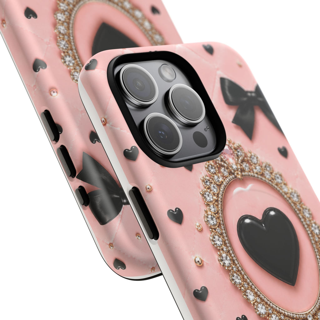 Black Heart Cameo Phone Case | Tough Magnetic Case