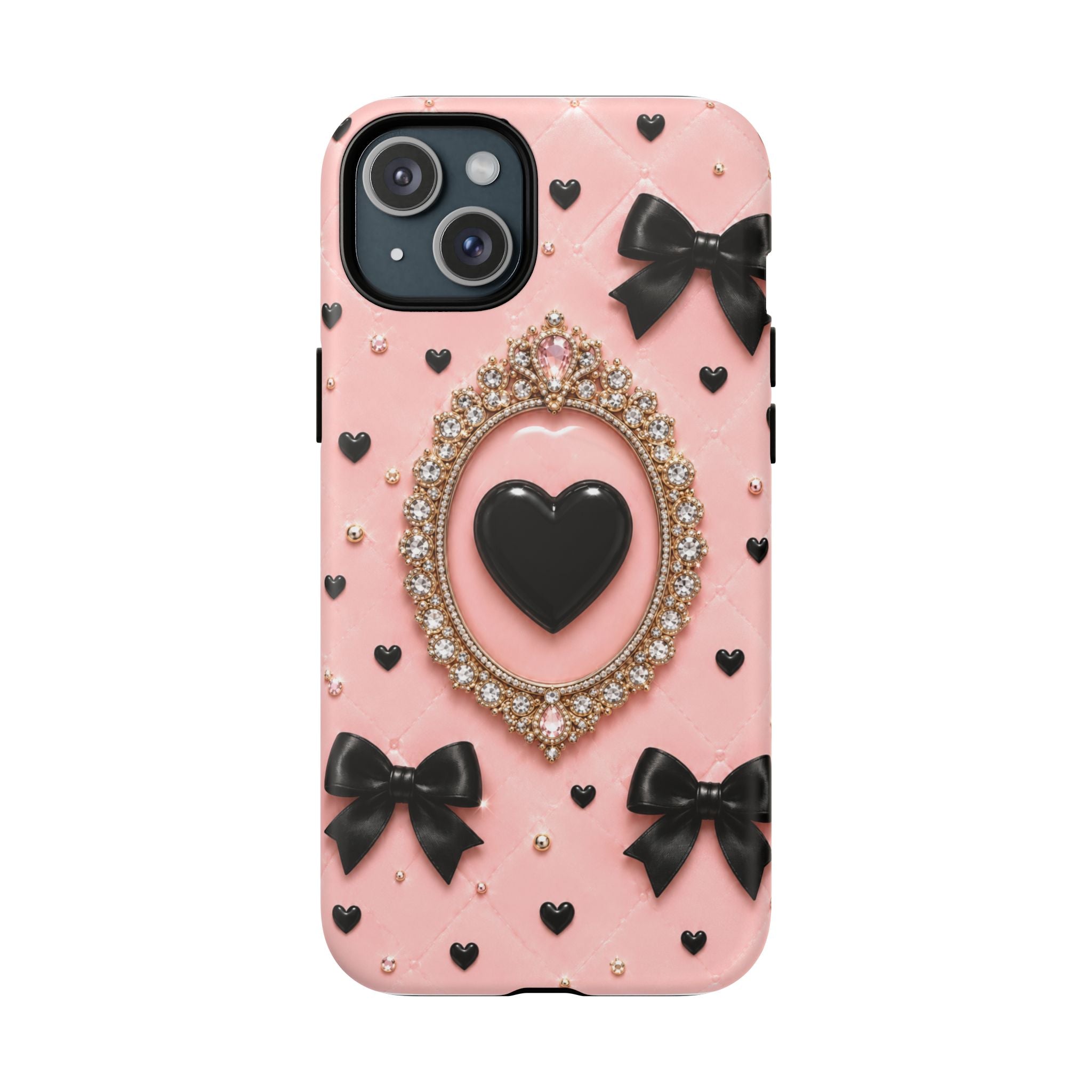 Black Heart Cameo Phone Case | Tough Magnetic Case