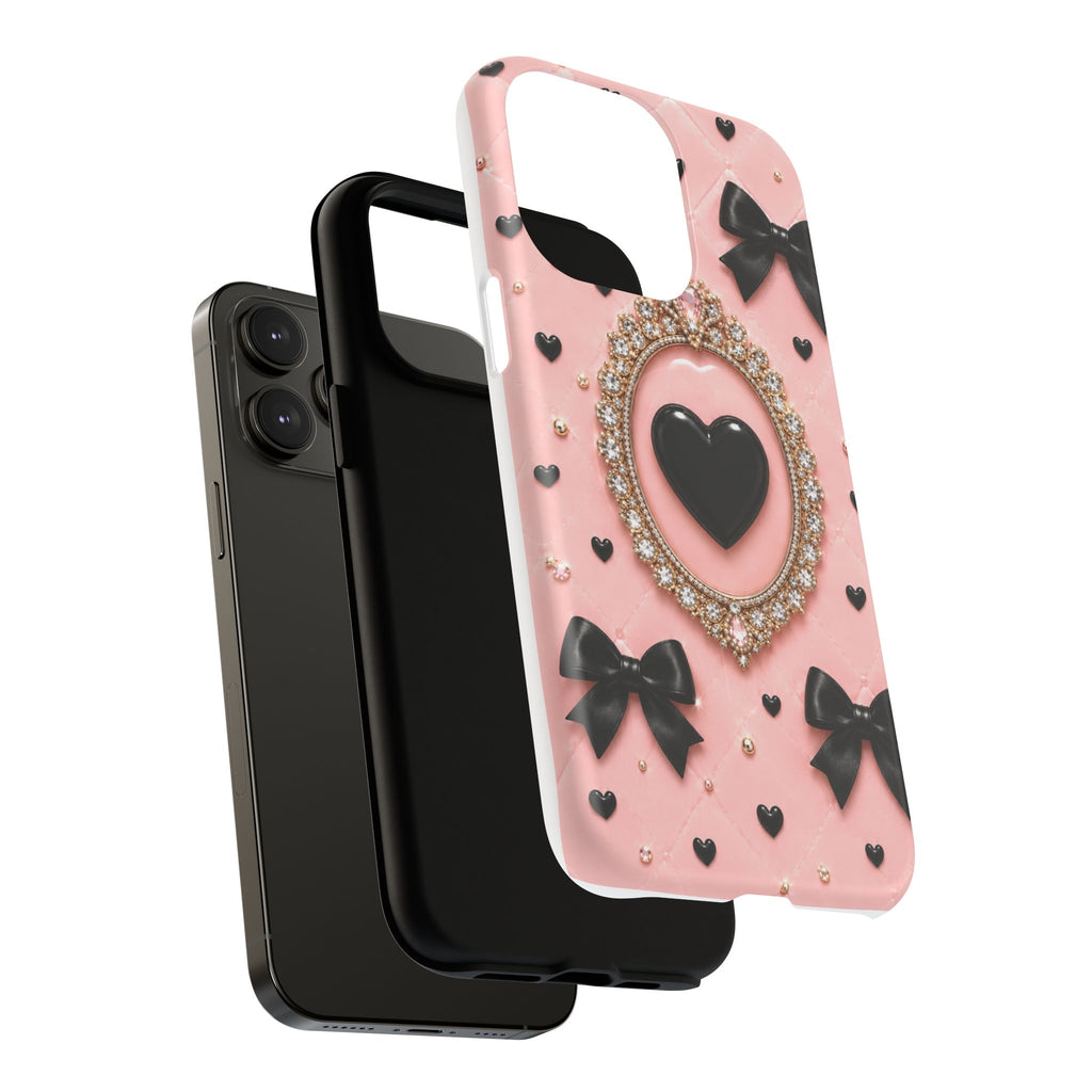 Black Heart Cameo Phone Case | Tough Magnetic Case