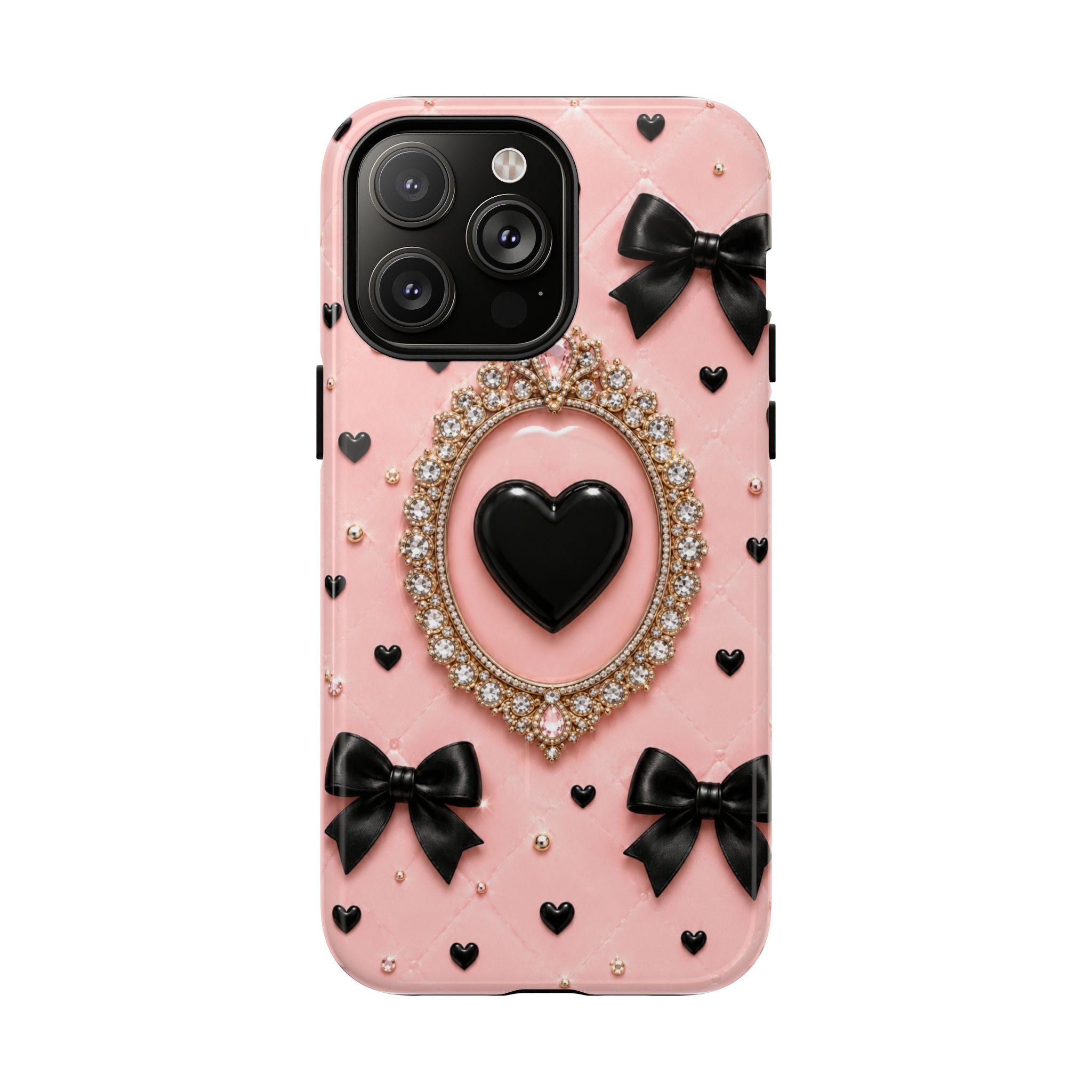 Black Heart Cameo Phone Case | Tough Magnetic Case