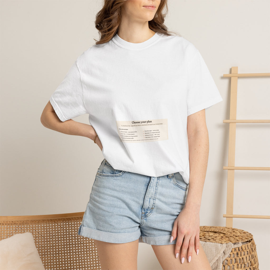 T-Shirt — Minimalist 'Choose Your Plan' Graphic Tee