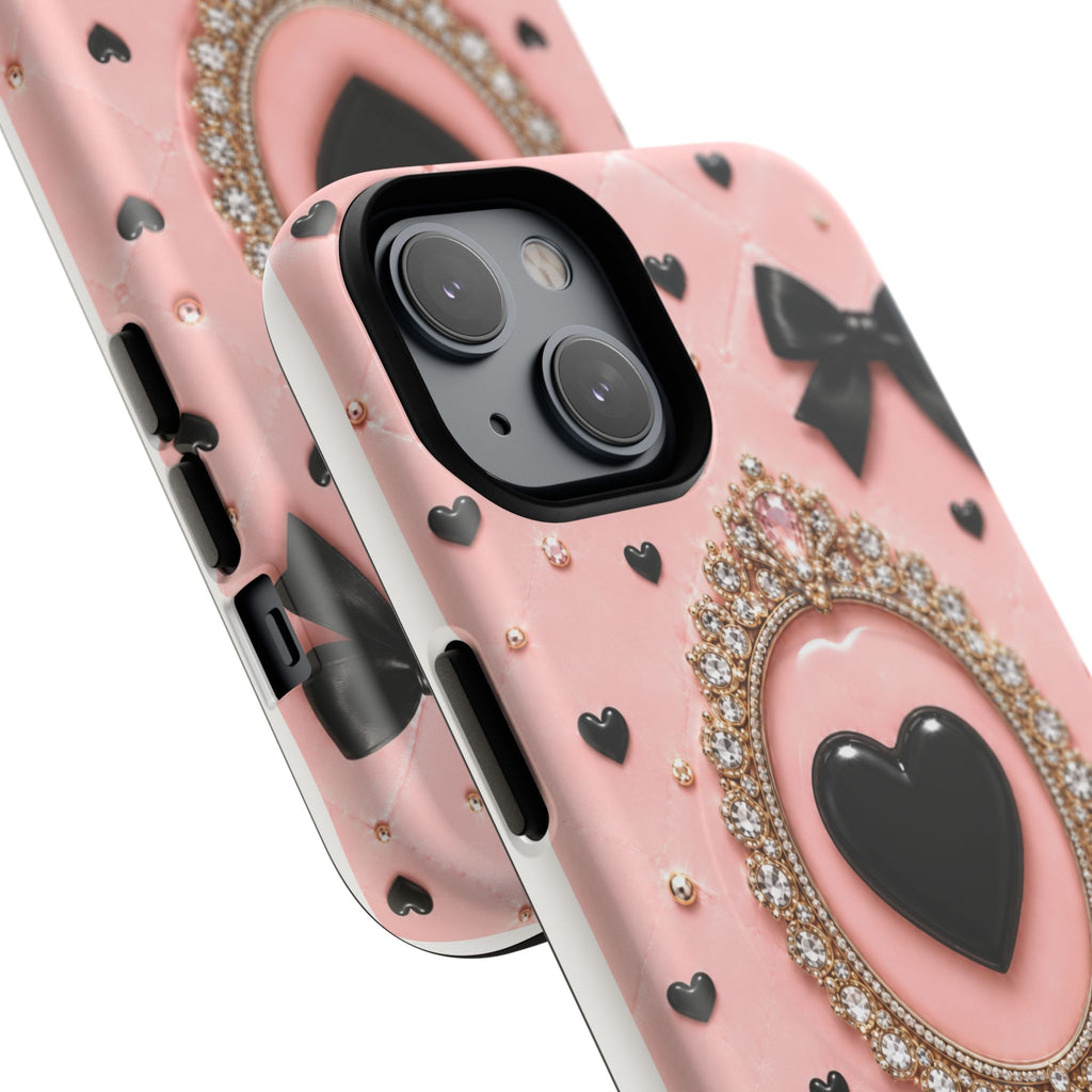 Black Heart Cameo Phone Case | Tough Magnetic Case