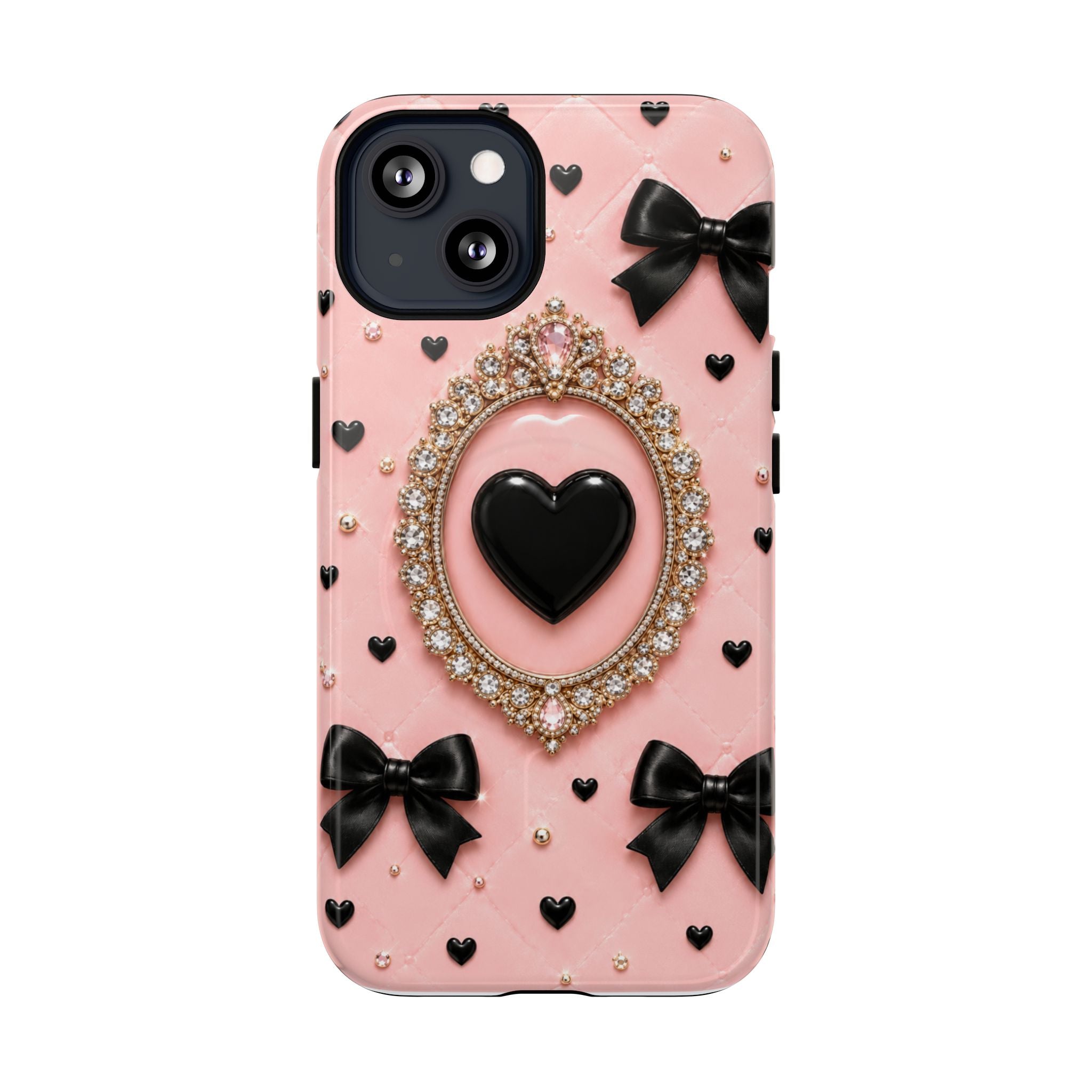 Black Heart Cameo Phone Case | Tough Magnetic Case