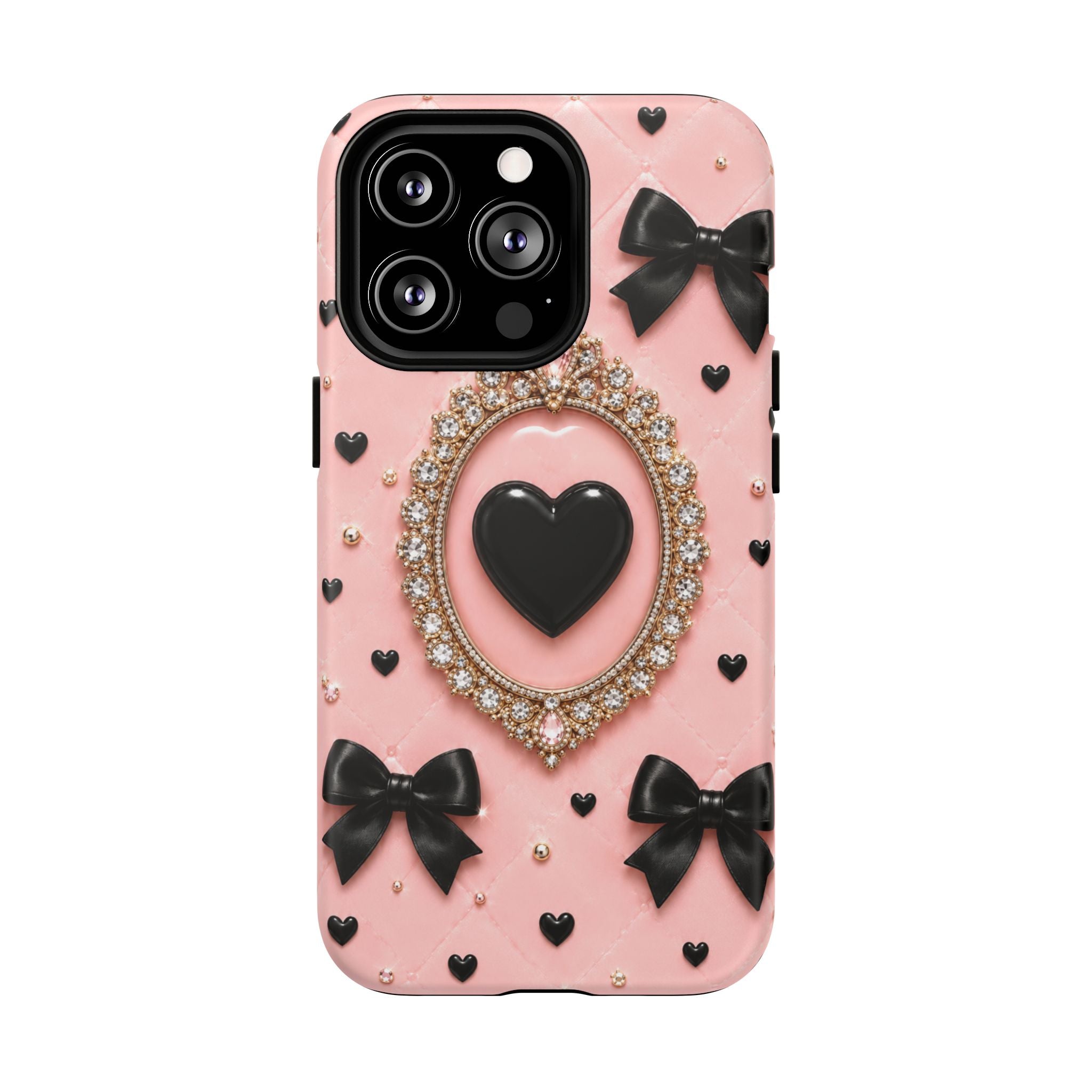 Black Heart Cameo Phone Case | Tough Magnetic Case