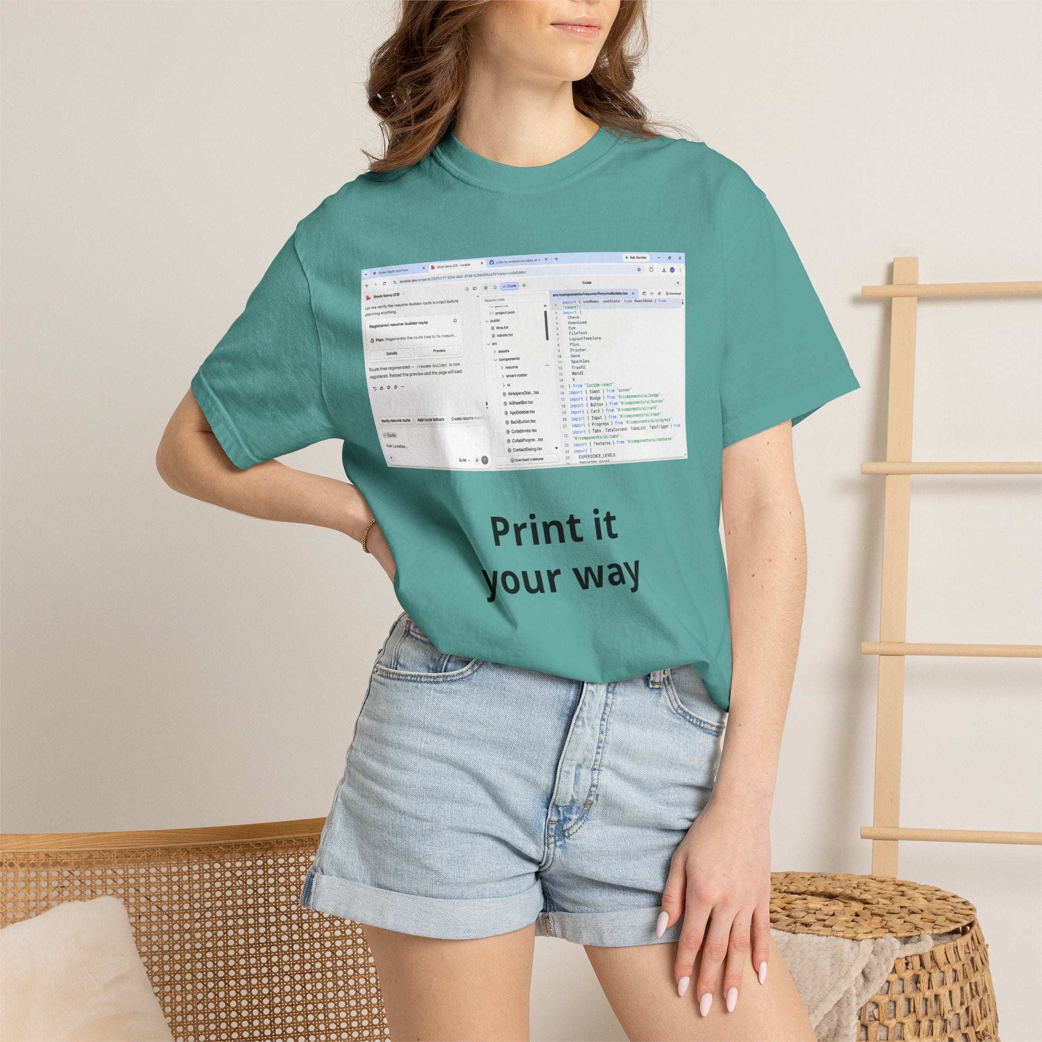 Print It Your Way T‑Shirt — Programming UI Graphic Tee