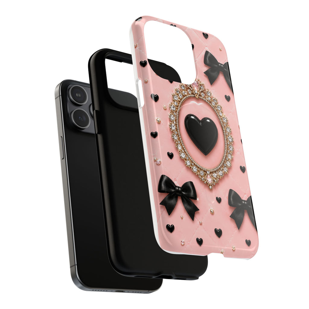 Black Heart Cameo Phone Case | Tough Magnetic Case
