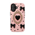 Black Heart Cameo Phone Case | Tough Magnetic Case