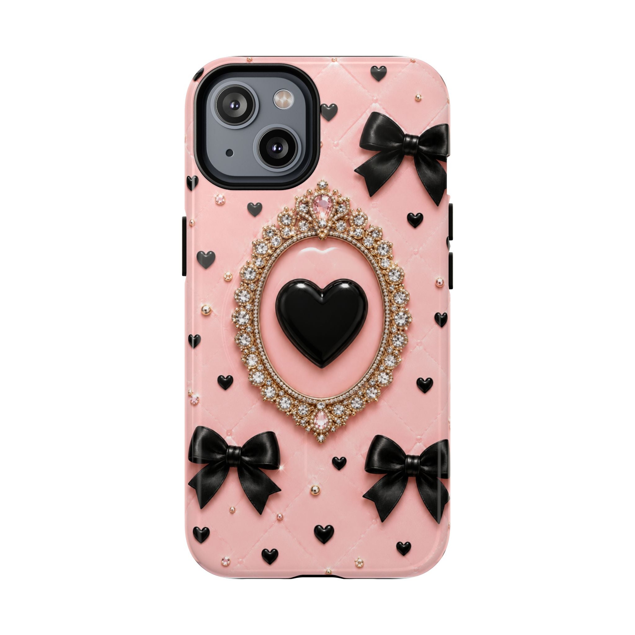 Black Heart Cameo Phone Case | Tough Magnetic Case