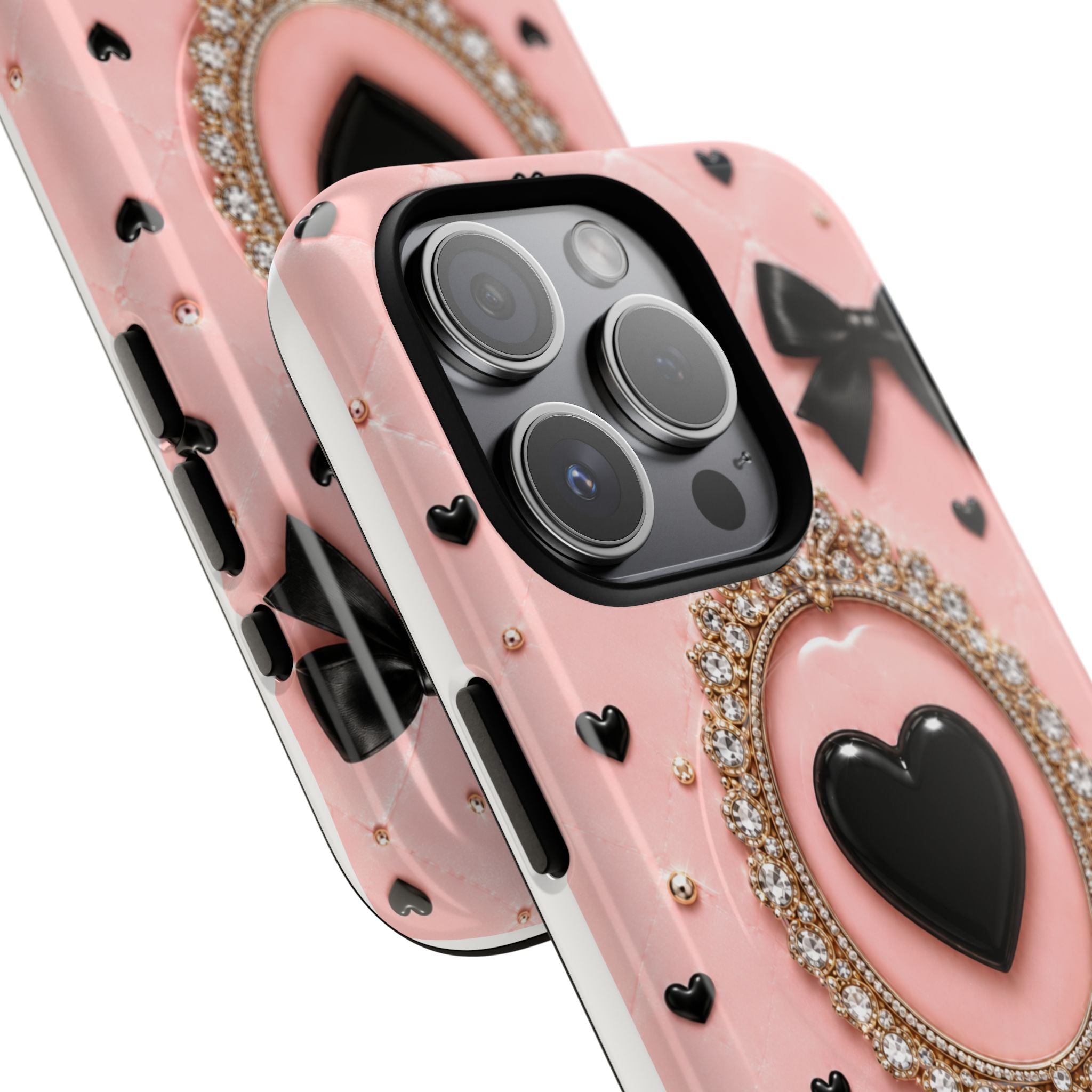 Black Heart Cameo Phone Case | Tough Magnetic Case