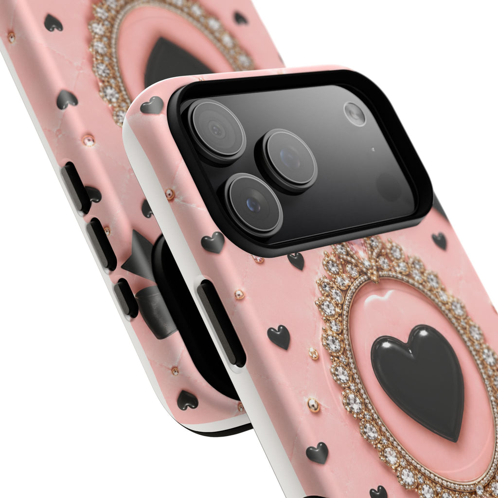 Black Heart Cameo Phone Case | Tough Magnetic Case