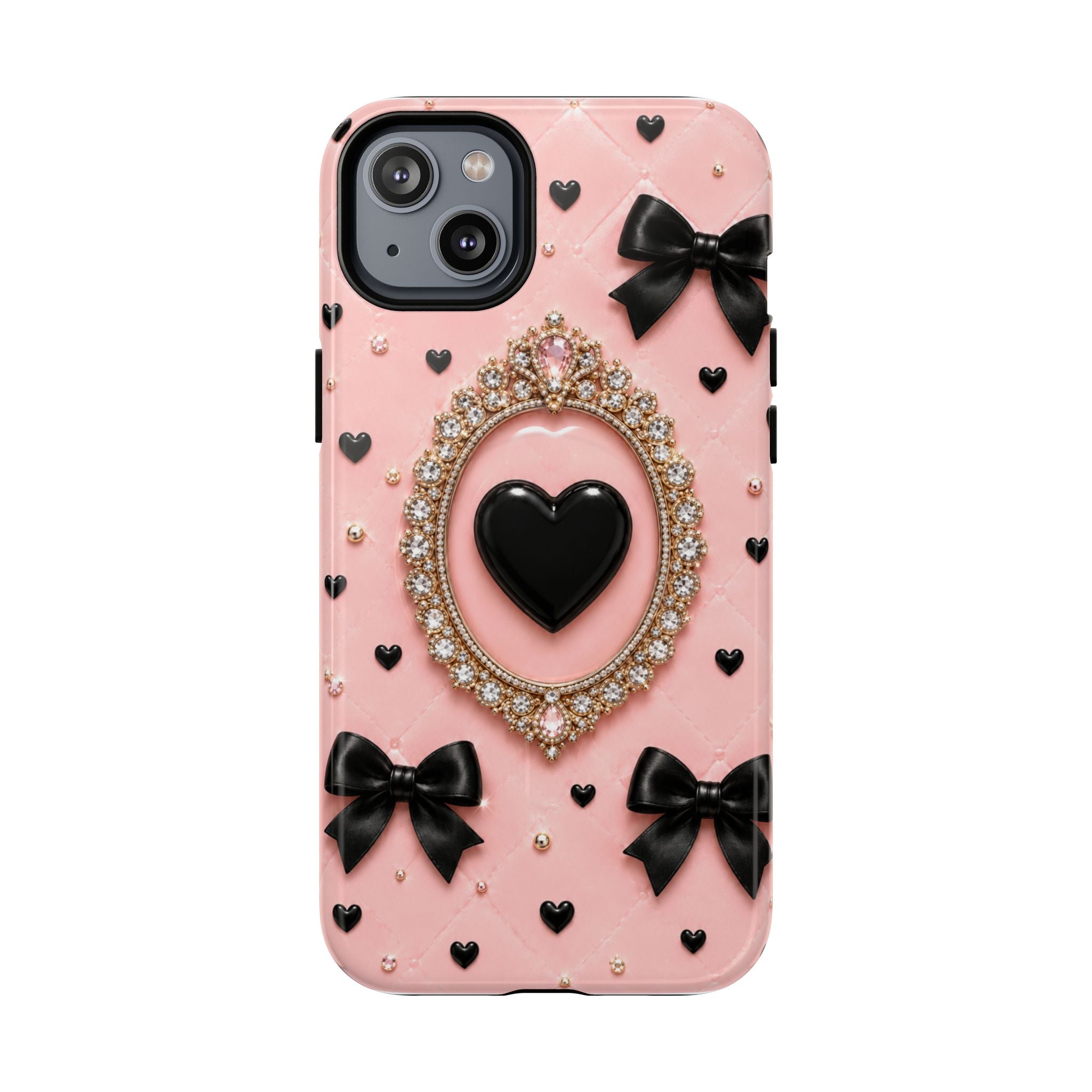 Black Heart Cameo Phone Case | Tough Magnetic Case
