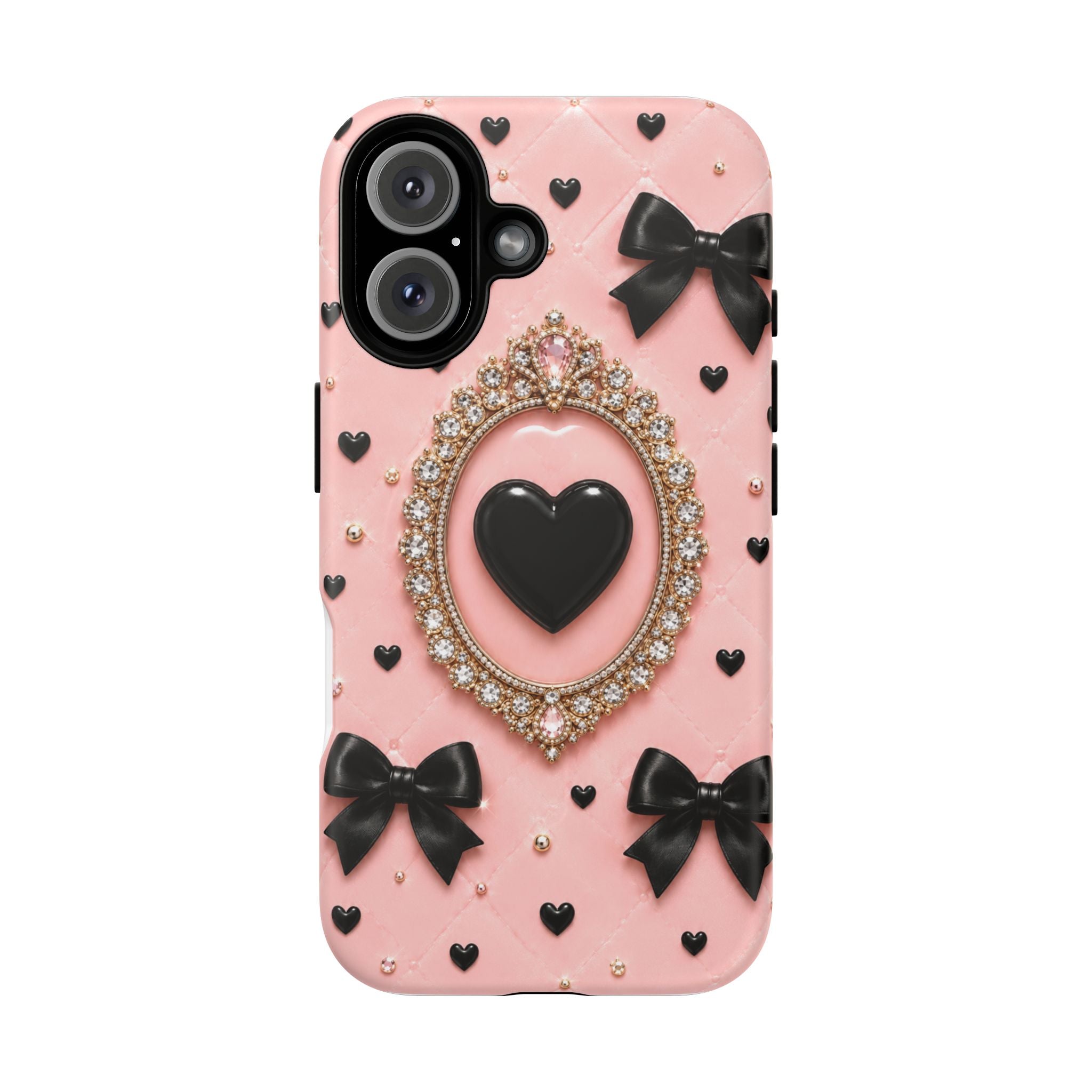 Black Heart Cameo Phone Case | Tough Magnetic Case