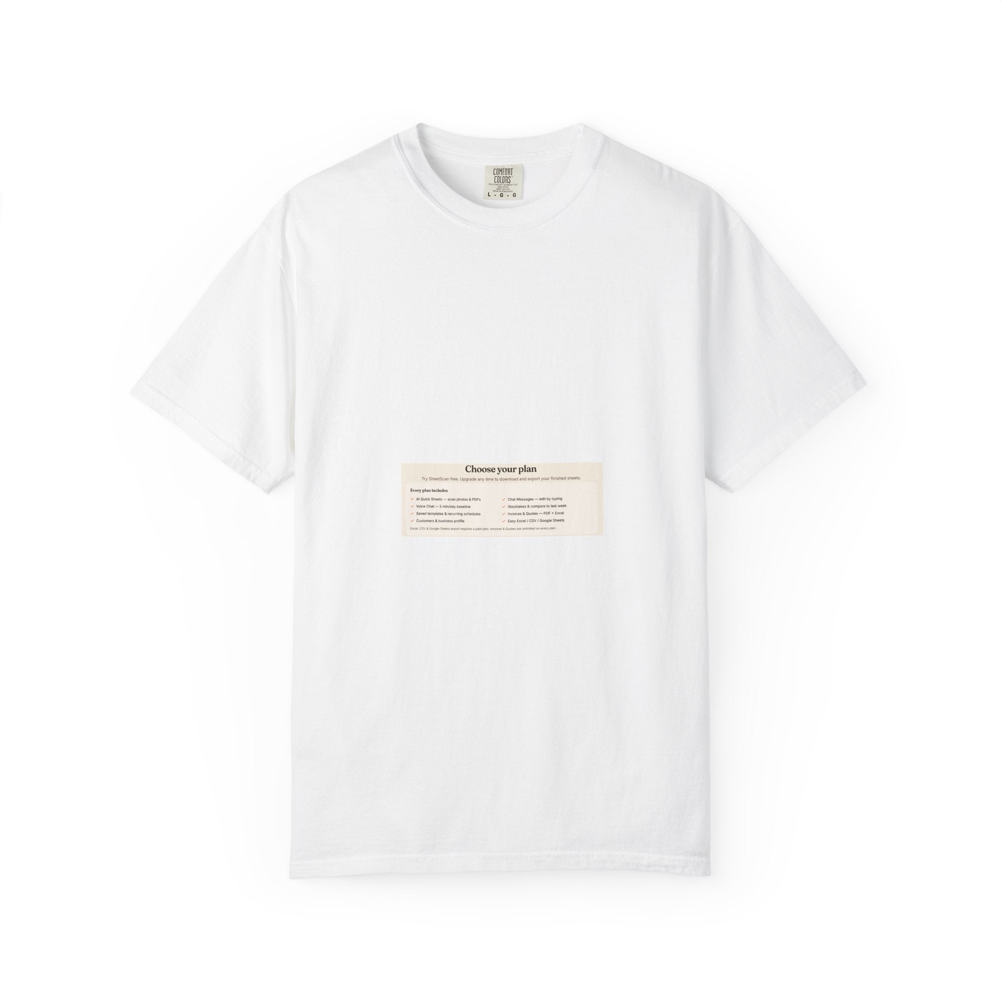 T-Shirt — Minimalist 'Choose Your Plan' Graphic Tee