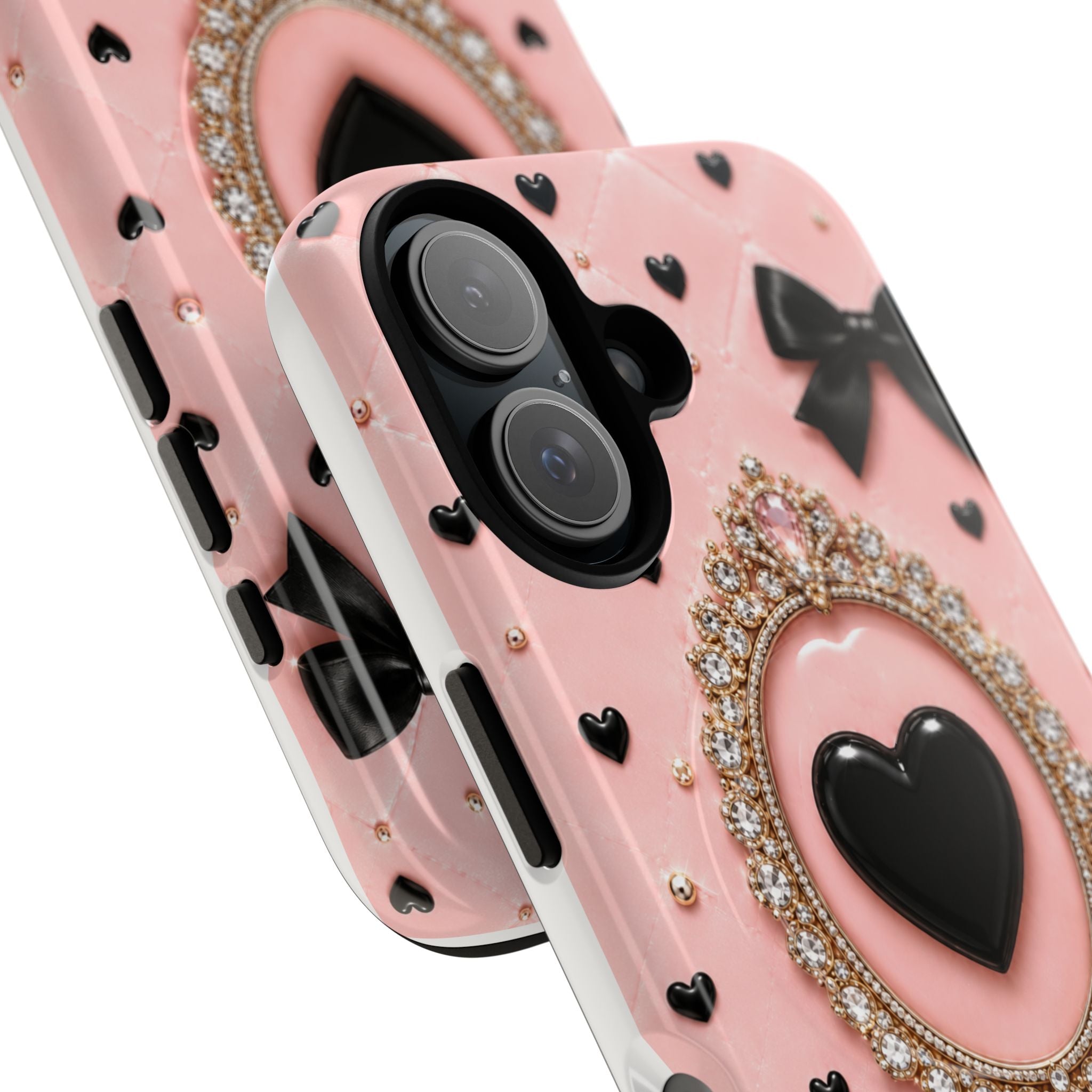 Black Heart Cameo Phone Case | Tough Magnetic Case