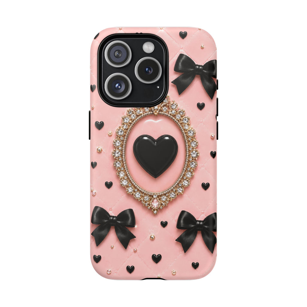 Black Heart Cameo Phone Case | Tough Magnetic Case