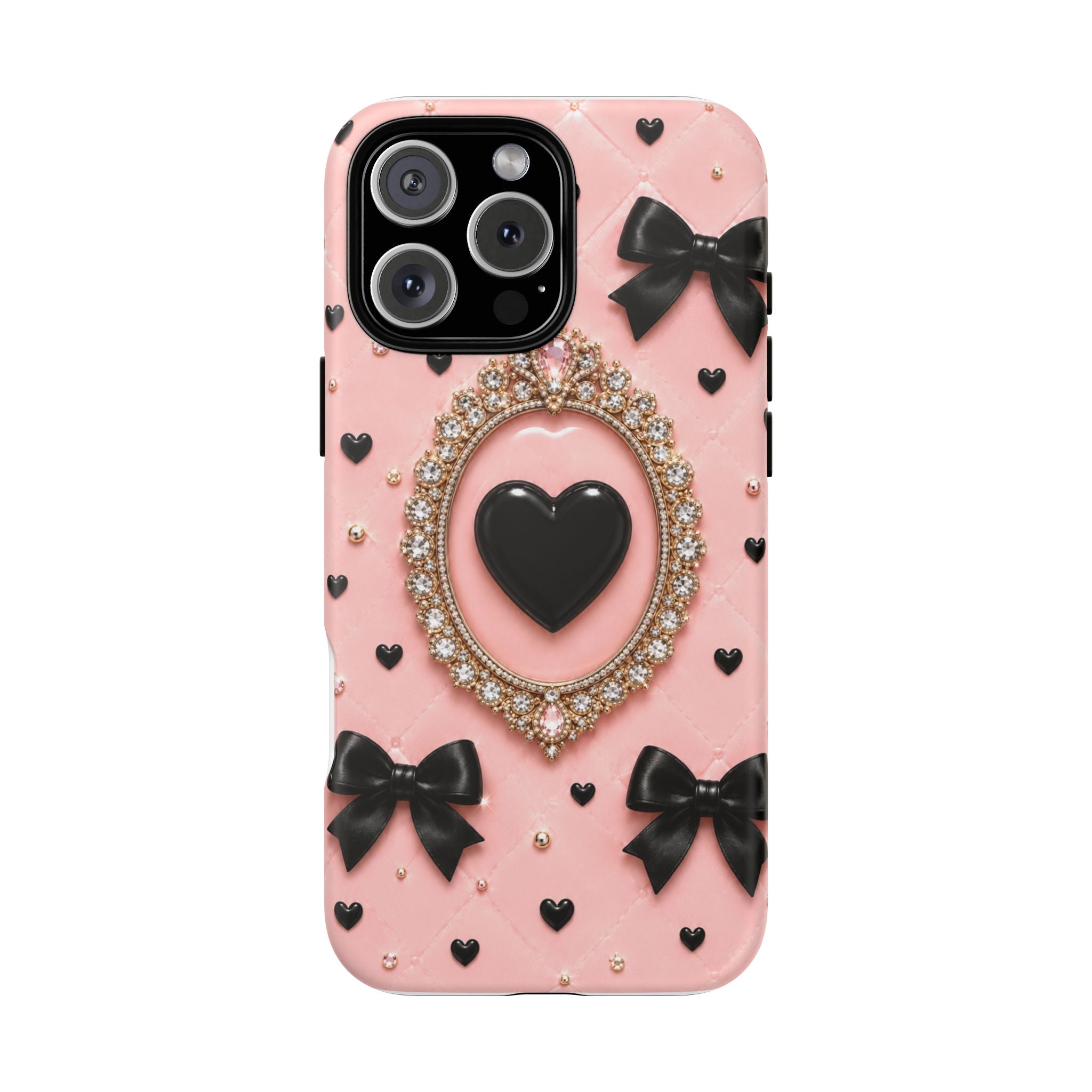 Black Heart Cameo Phone Case | Tough Magnetic Case
