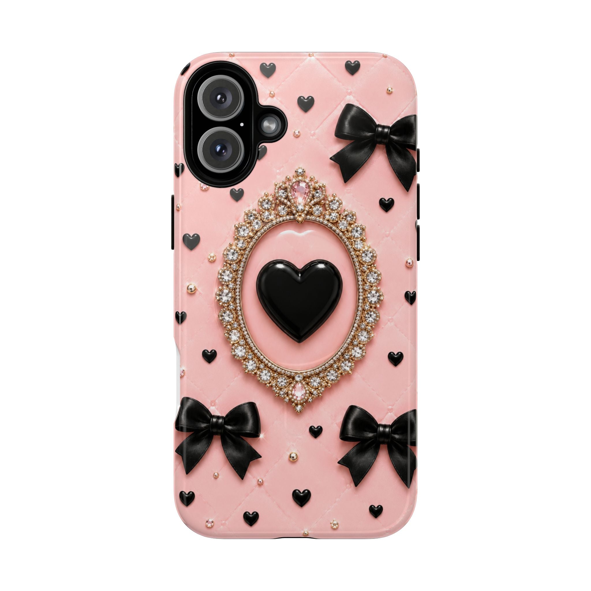 Black Heart Cameo Phone Case | Tough Magnetic Case
