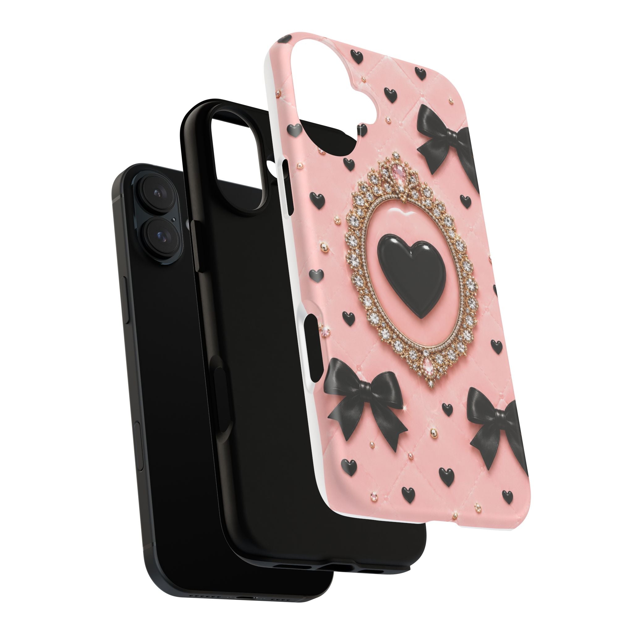 Black Heart Cameo Phone Case | Tough Magnetic Case