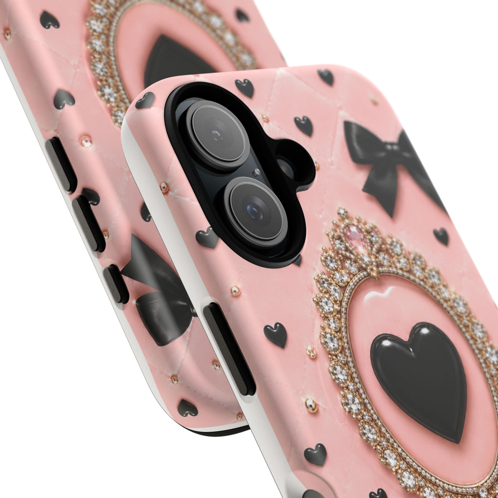 Black Heart Cameo Phone Case | Tough Magnetic Case