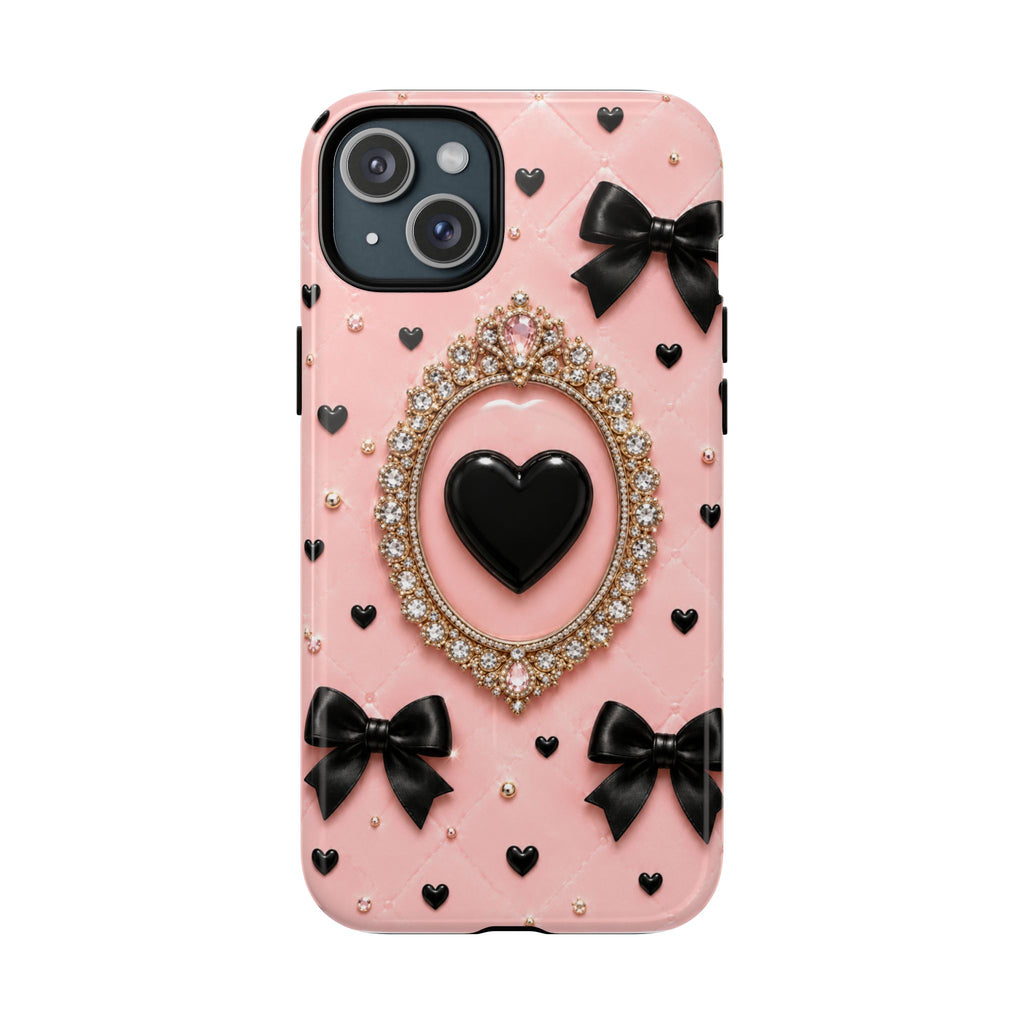 Black Heart Cameo Phone Case | Tough Magnetic Case