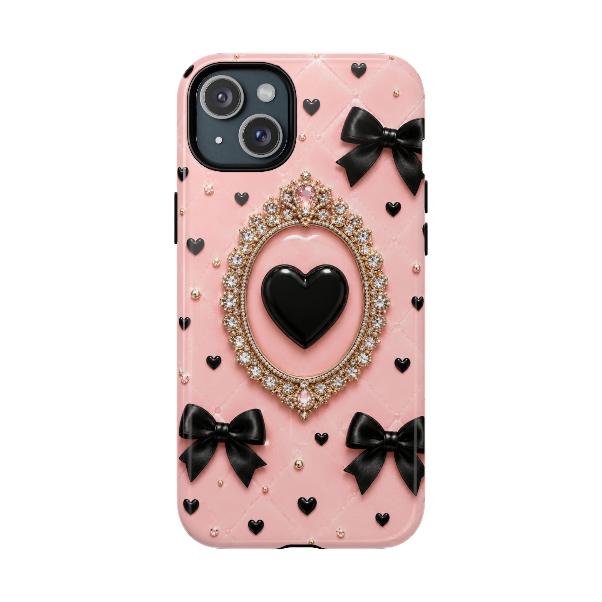 Black Heart Cameo Phone Case | Tough Magnetic Case