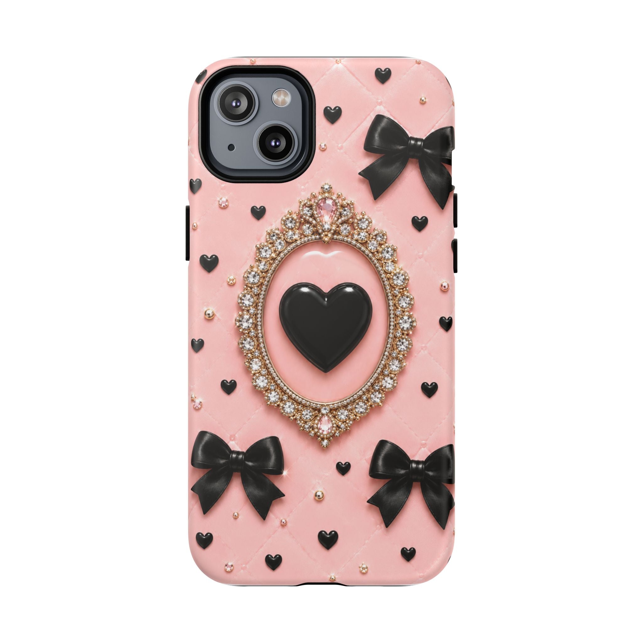 Black Heart Cameo Phone Case | Tough Magnetic Case