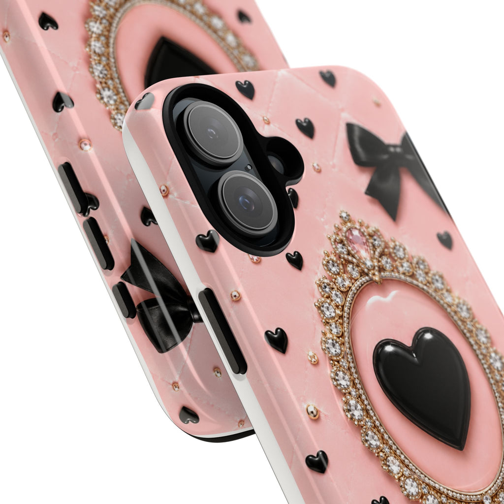 Black Heart Cameo Phone Case | Tough Magnetic Case