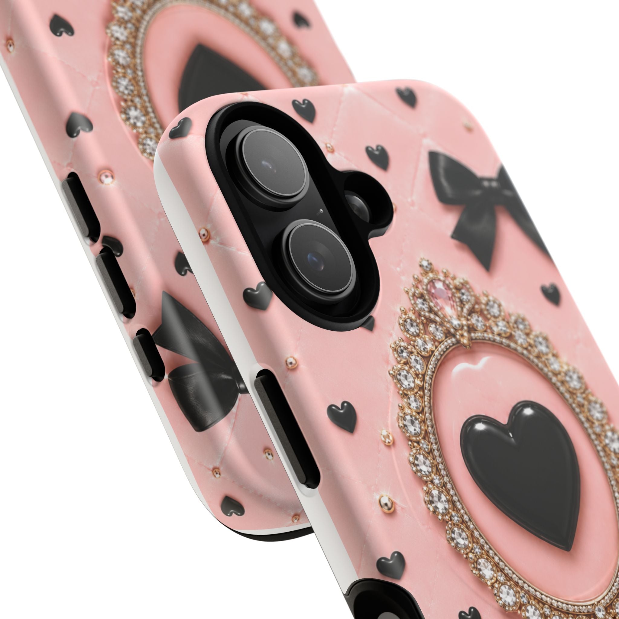 Black Heart Cameo Phone Case | Tough Magnetic Case