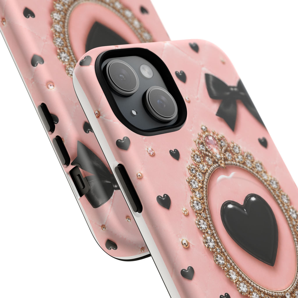 Black Heart Cameo Phone Case | Tough Magnetic Case