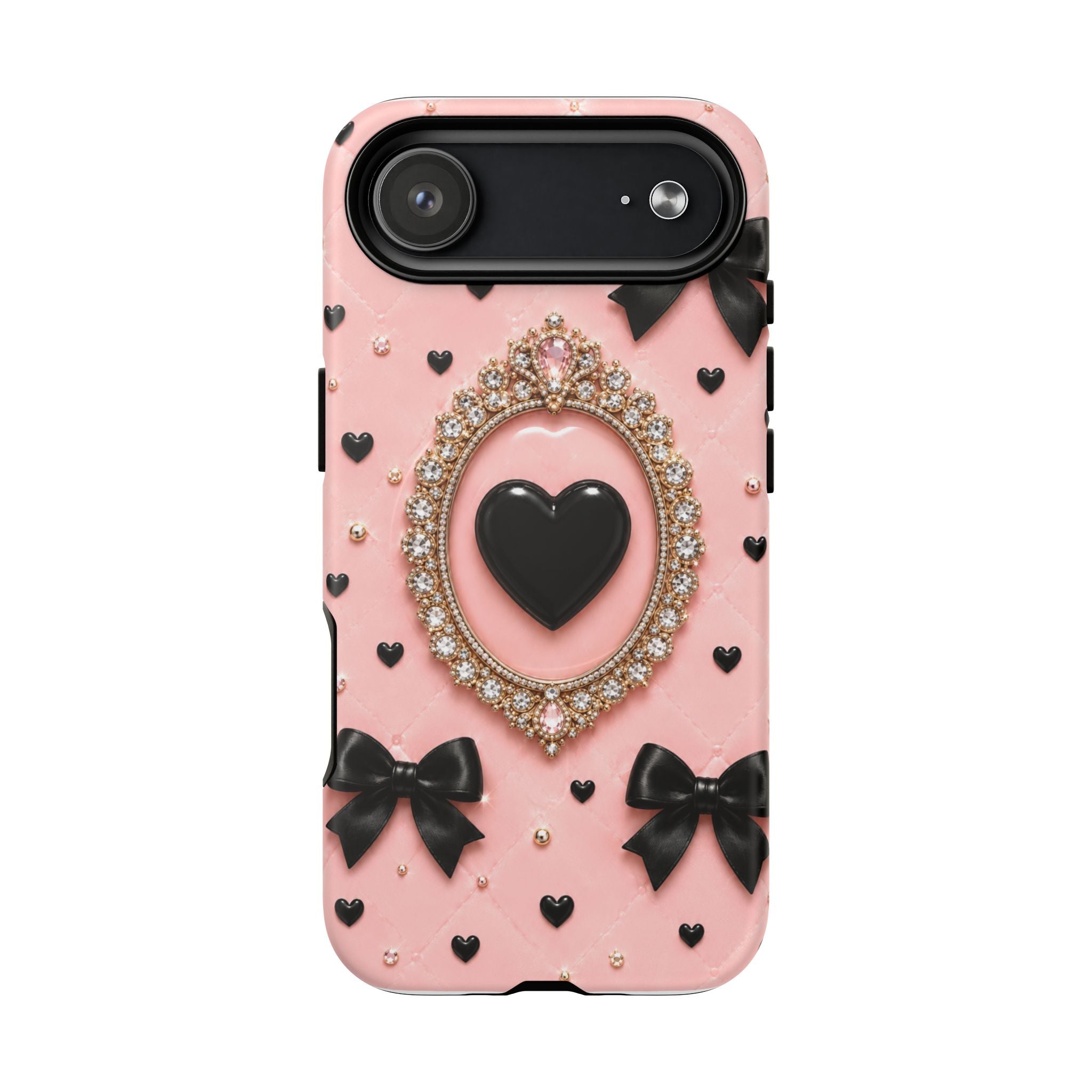 Black Heart Cameo Phone Case | Tough Magnetic Case