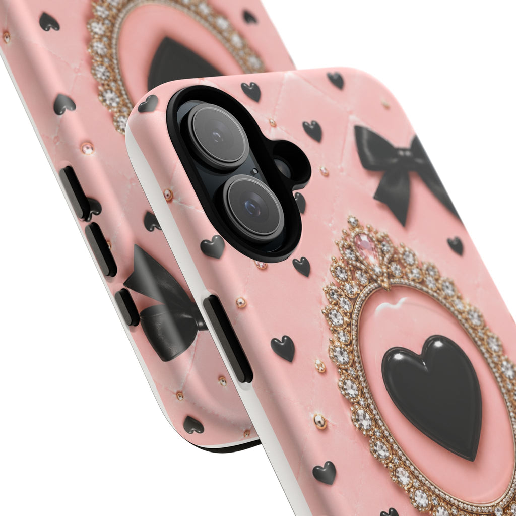 Black Heart Cameo Phone Case | Tough Magnetic Case