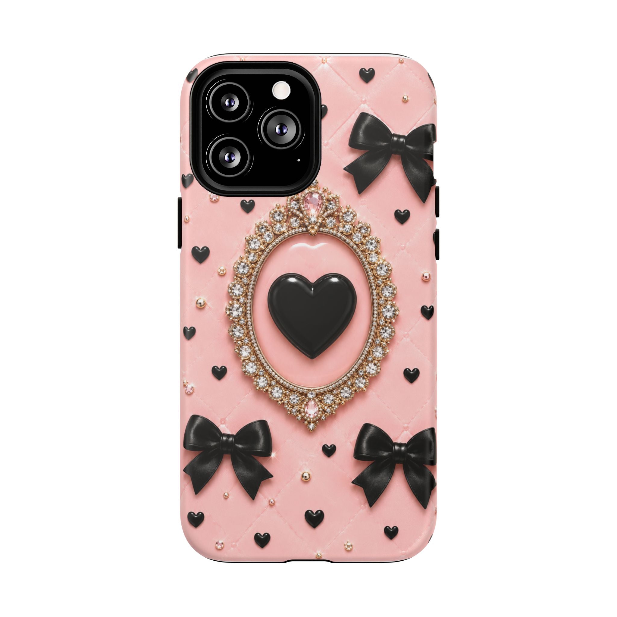 Black Heart Cameo Phone Case | Tough Magnetic Case