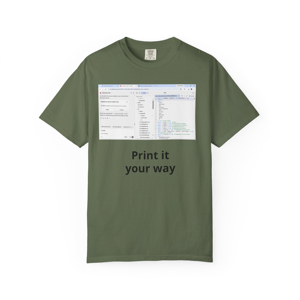 Print It Your Way T‑Shirt — Programming UI Graphic Tee