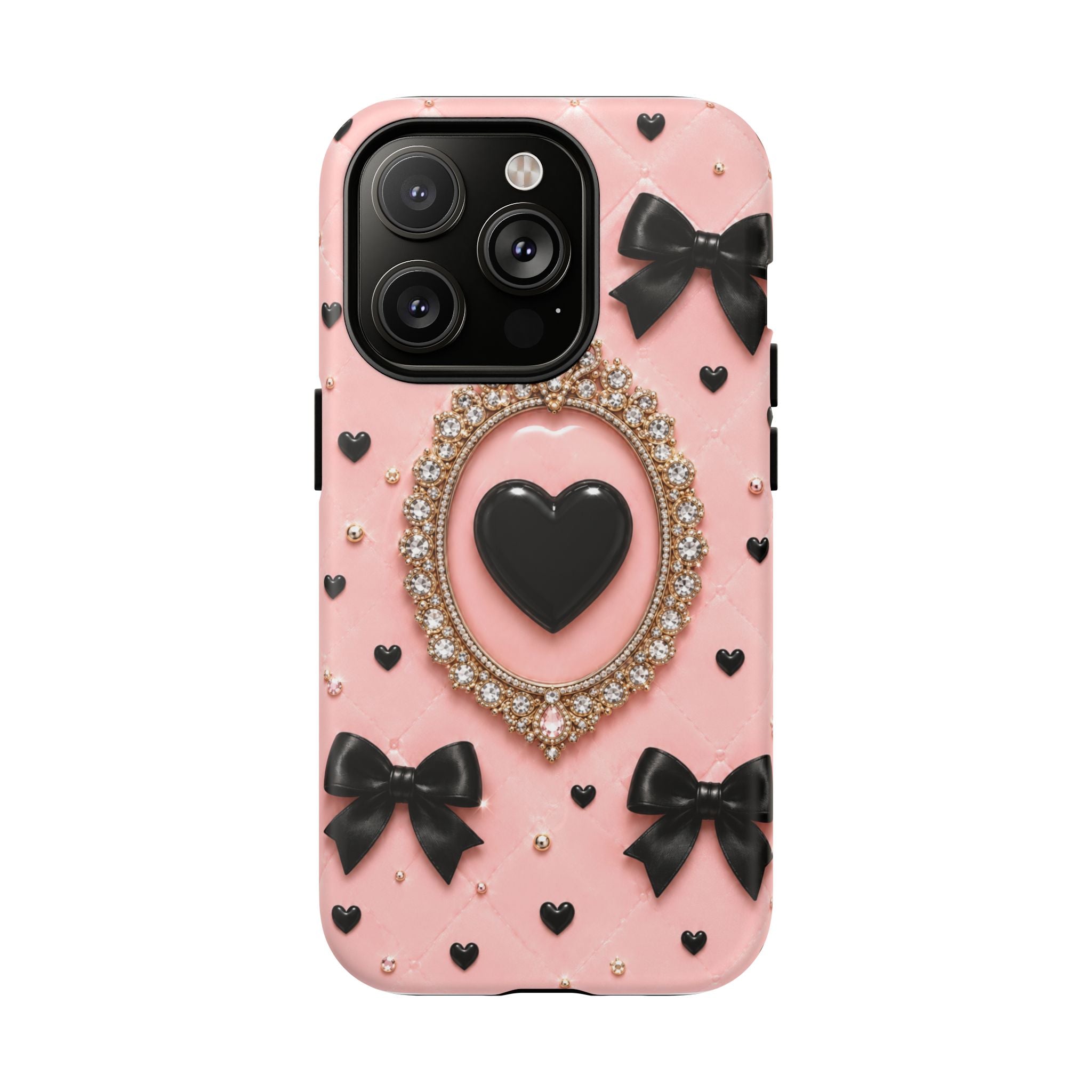 Black Heart Cameo Phone Case | Tough Magnetic Case