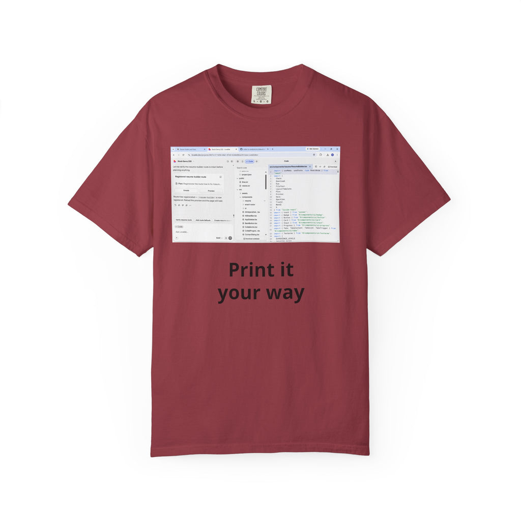 Print It Your Way T‑Shirt — Programming UI Graphic Tee