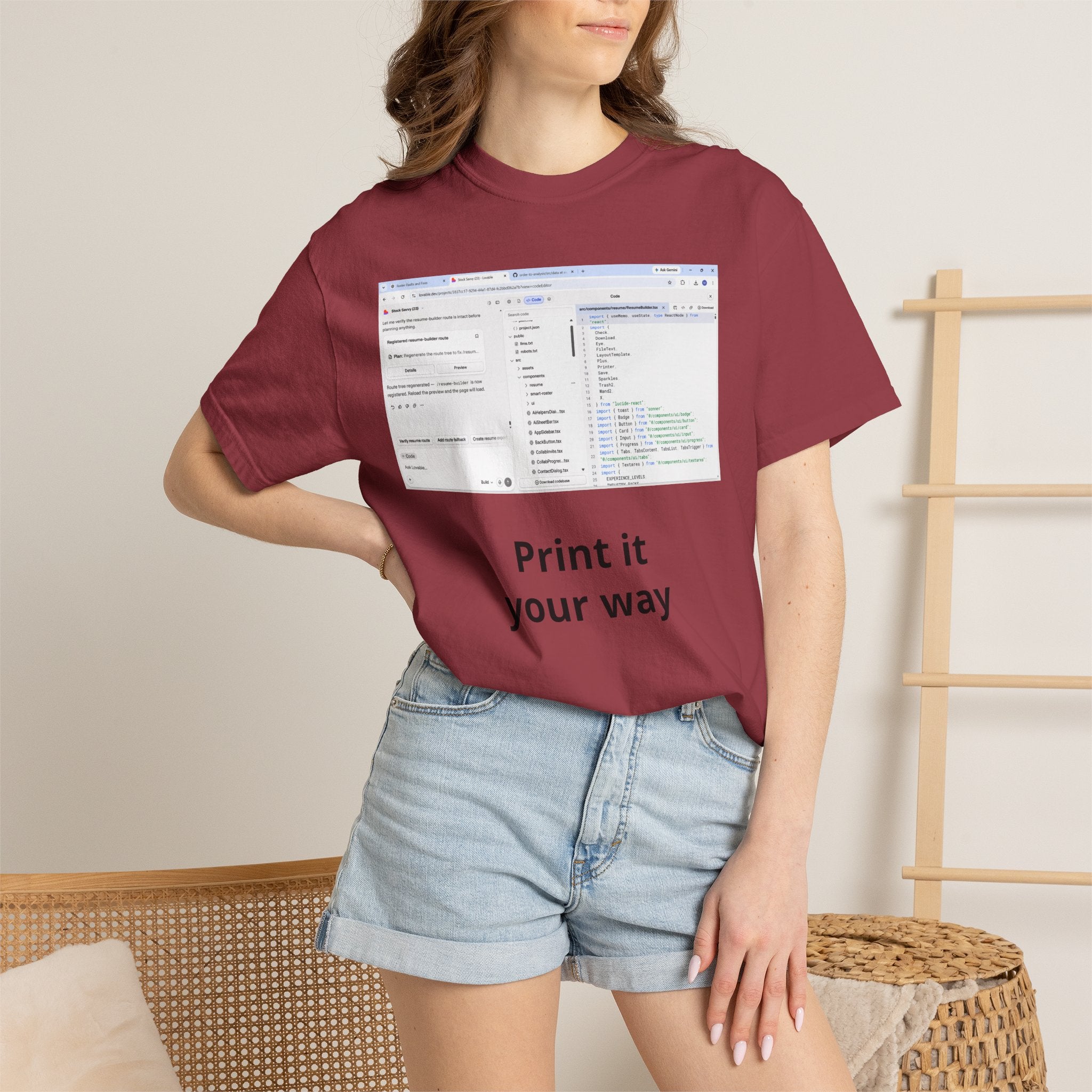 Print It Your Way T‑Shirt — Programming UI Graphic Tee
