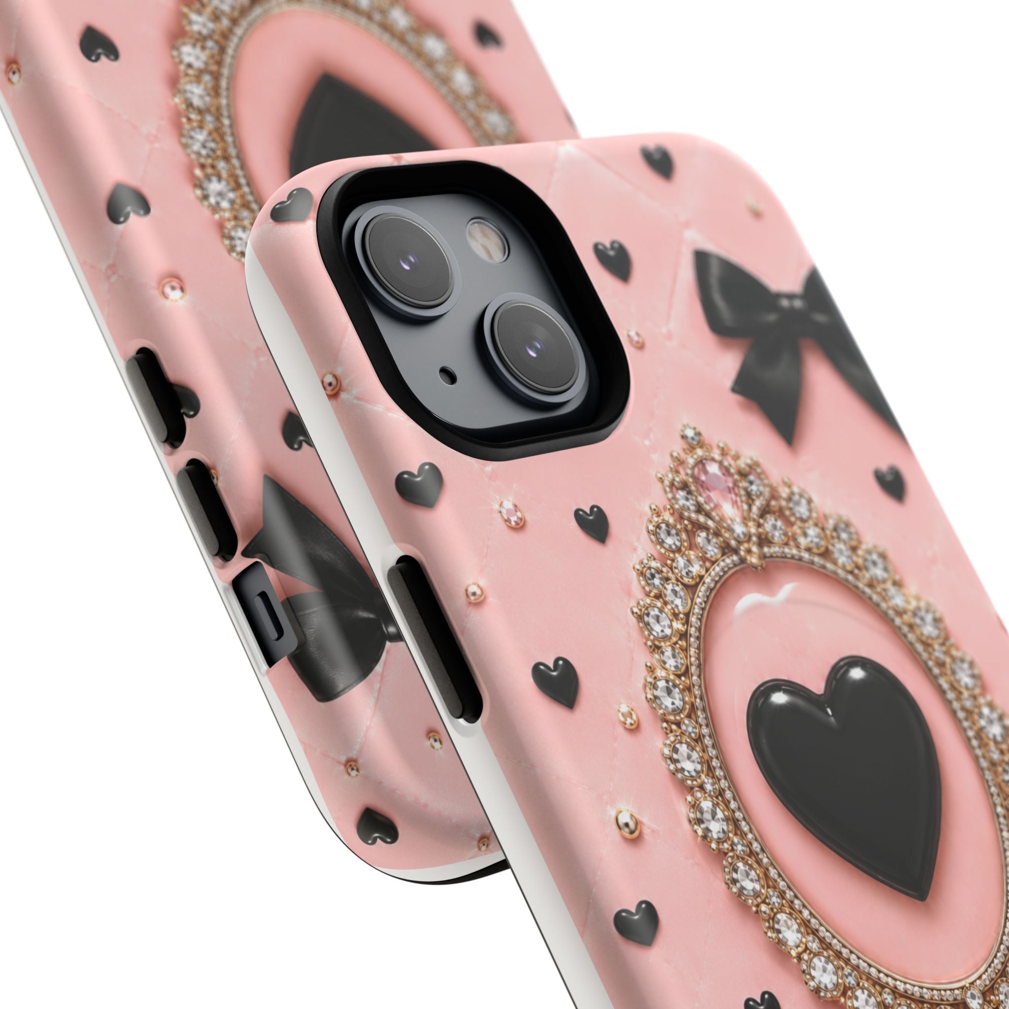 Black Heart Cameo Phone Case | Tough Magnetic Case