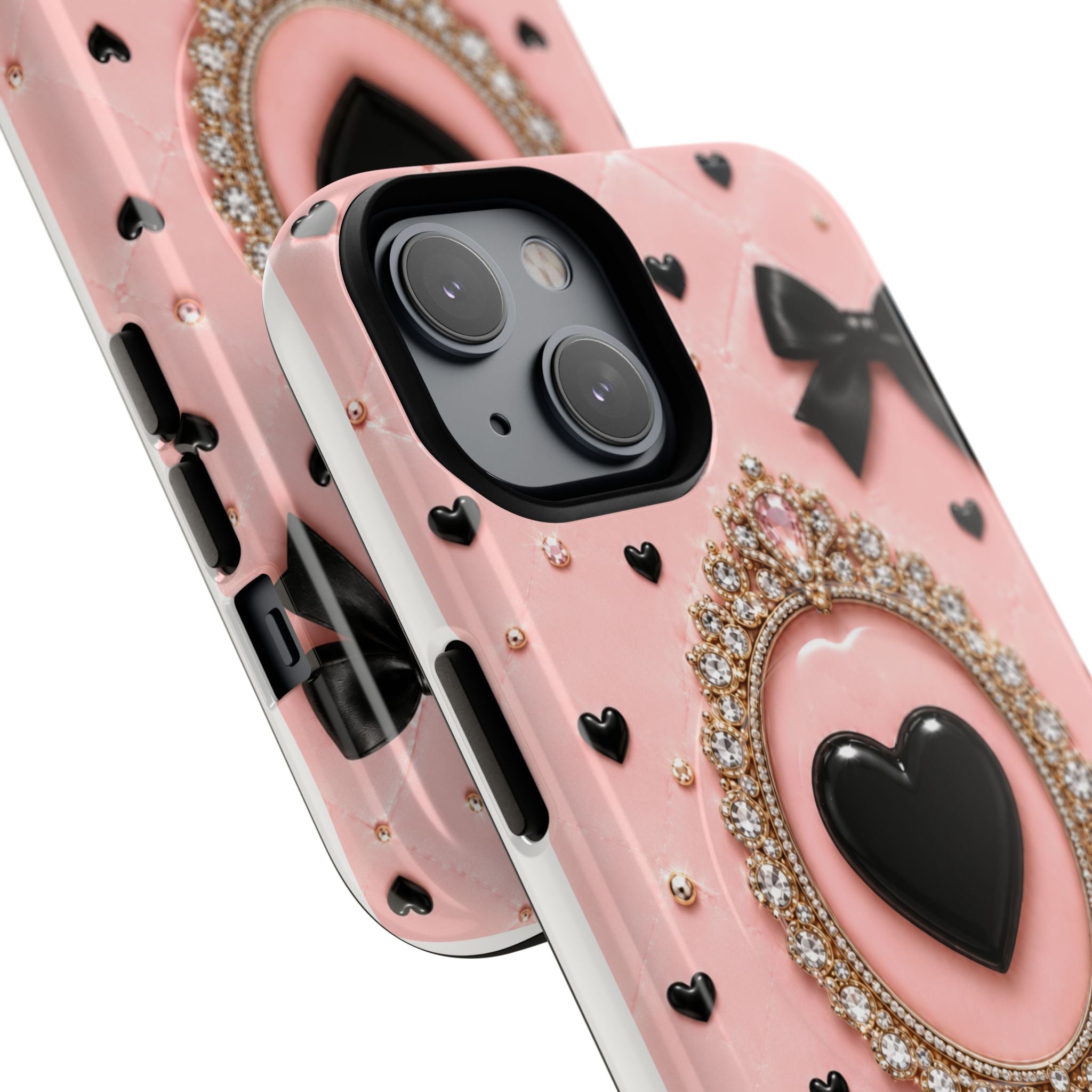 Black Heart Cameo Phone Case | Tough Magnetic Case