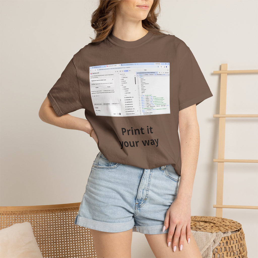 Print It Your Way T‑Shirt — Programming UI Graphic Tee