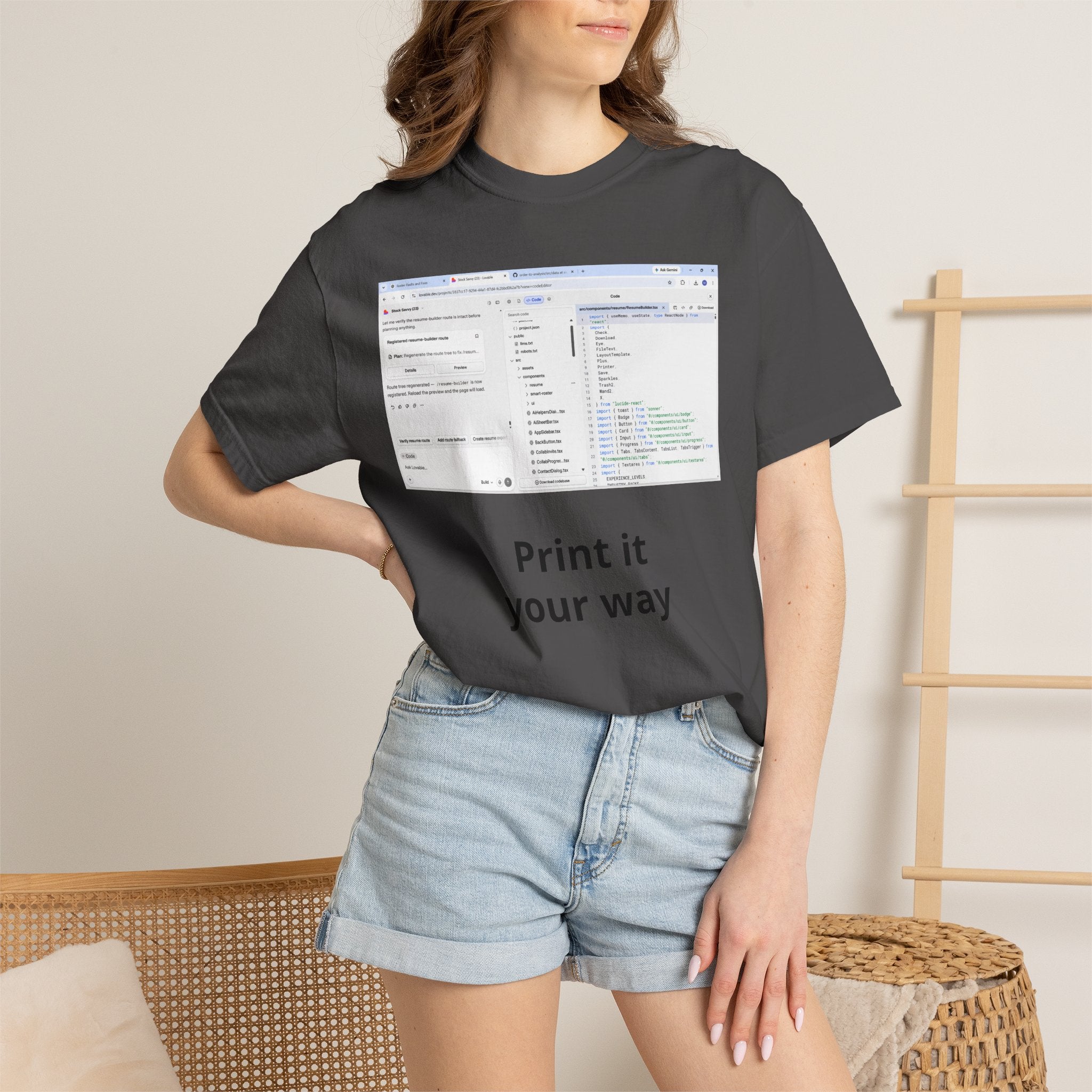Print It Your Way T‑Shirt — Programming UI Graphic Tee