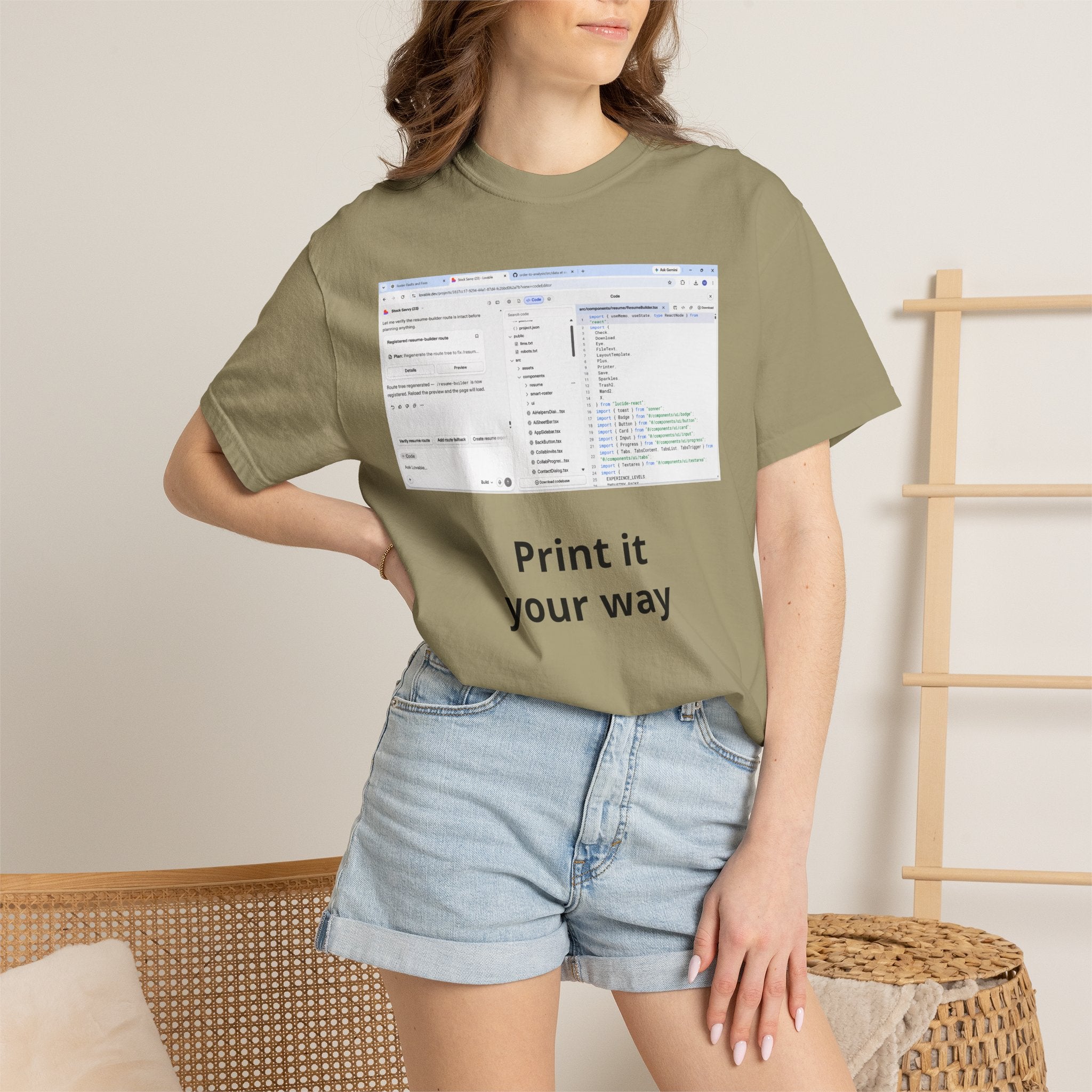 Print It Your Way T‑Shirt — Programming UI Graphic Tee
