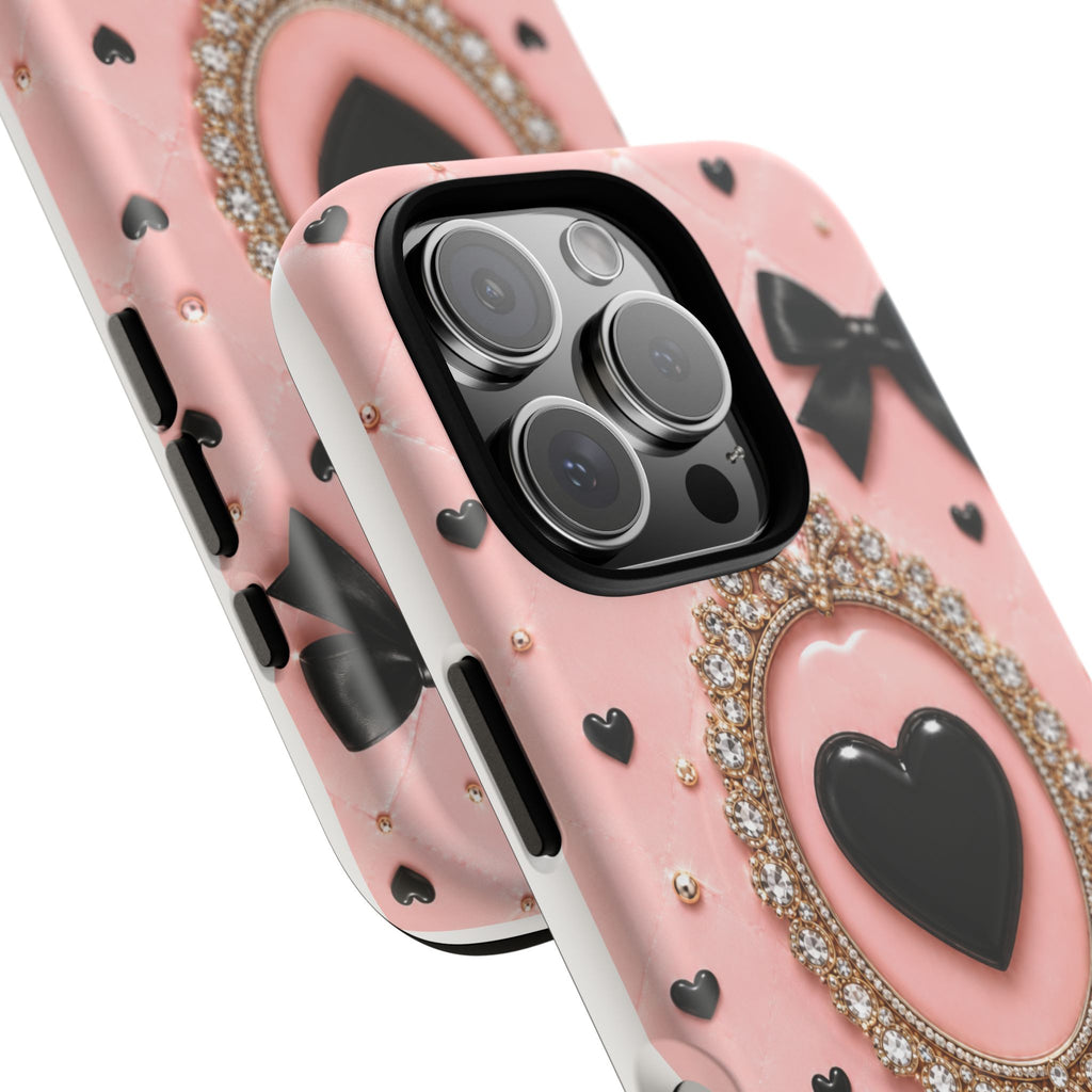 Black Heart Cameo Phone Case | Tough Magnetic Case