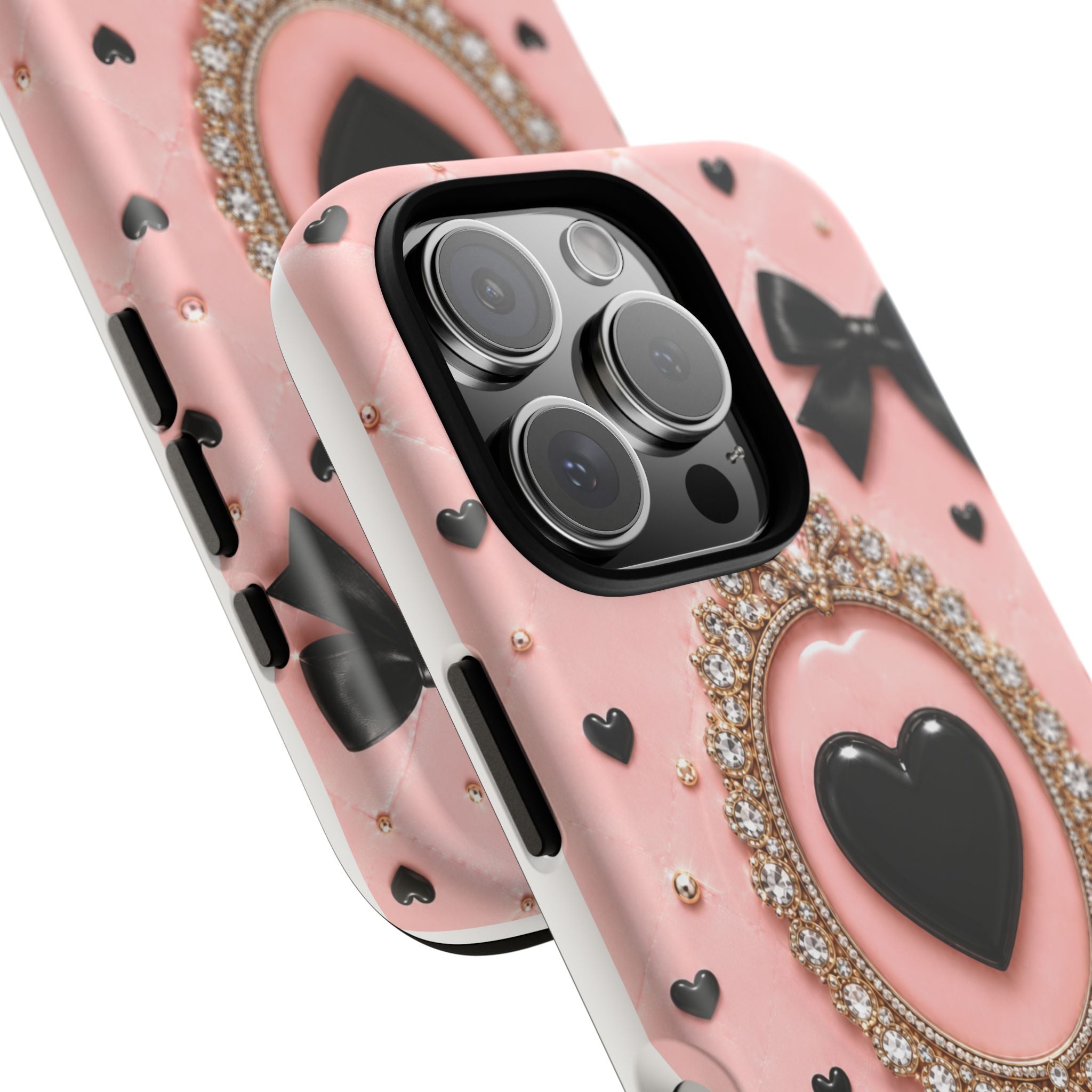 Black Heart Cameo Phone Case | Tough Magnetic Case