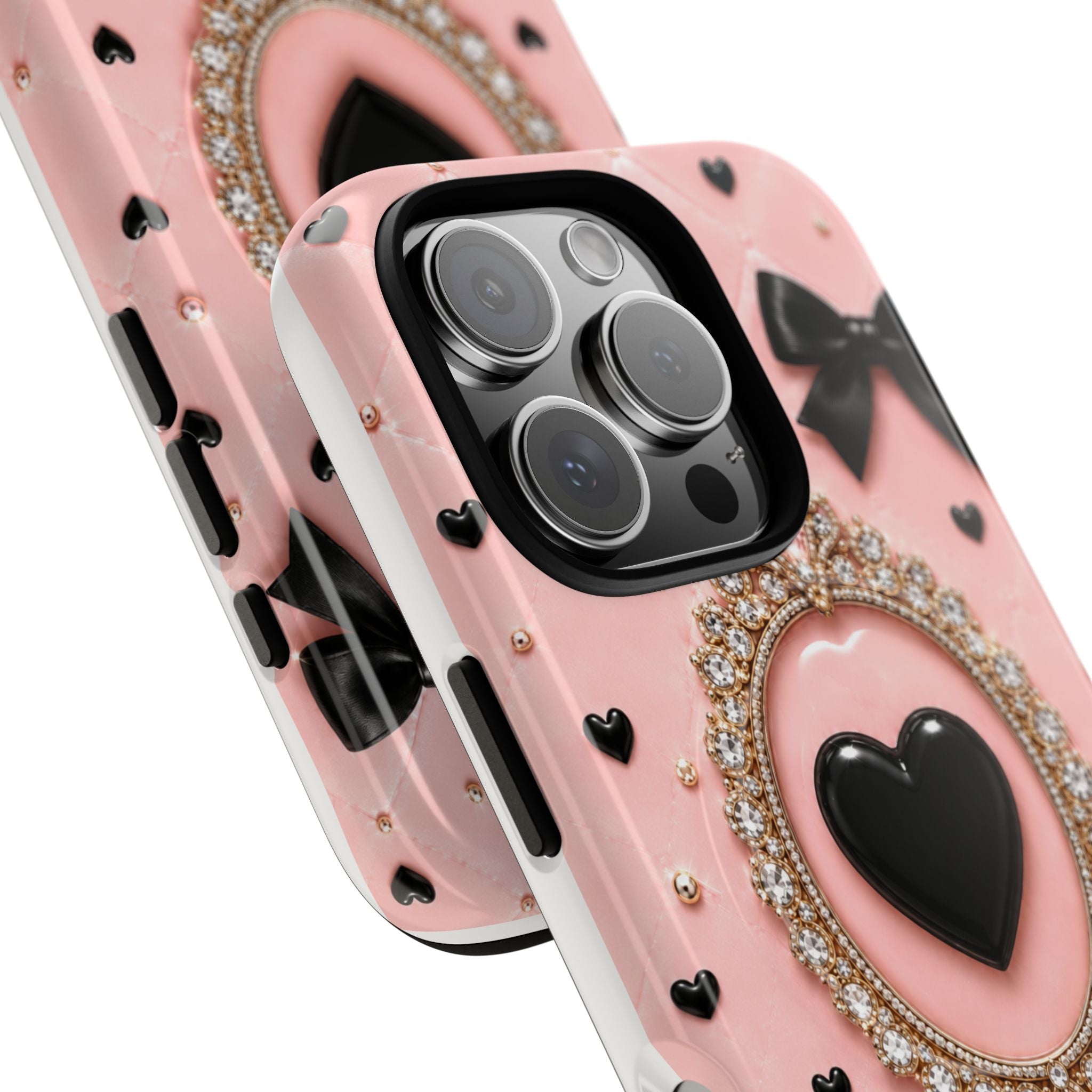 Black Heart Cameo Phone Case | Tough Magnetic Case