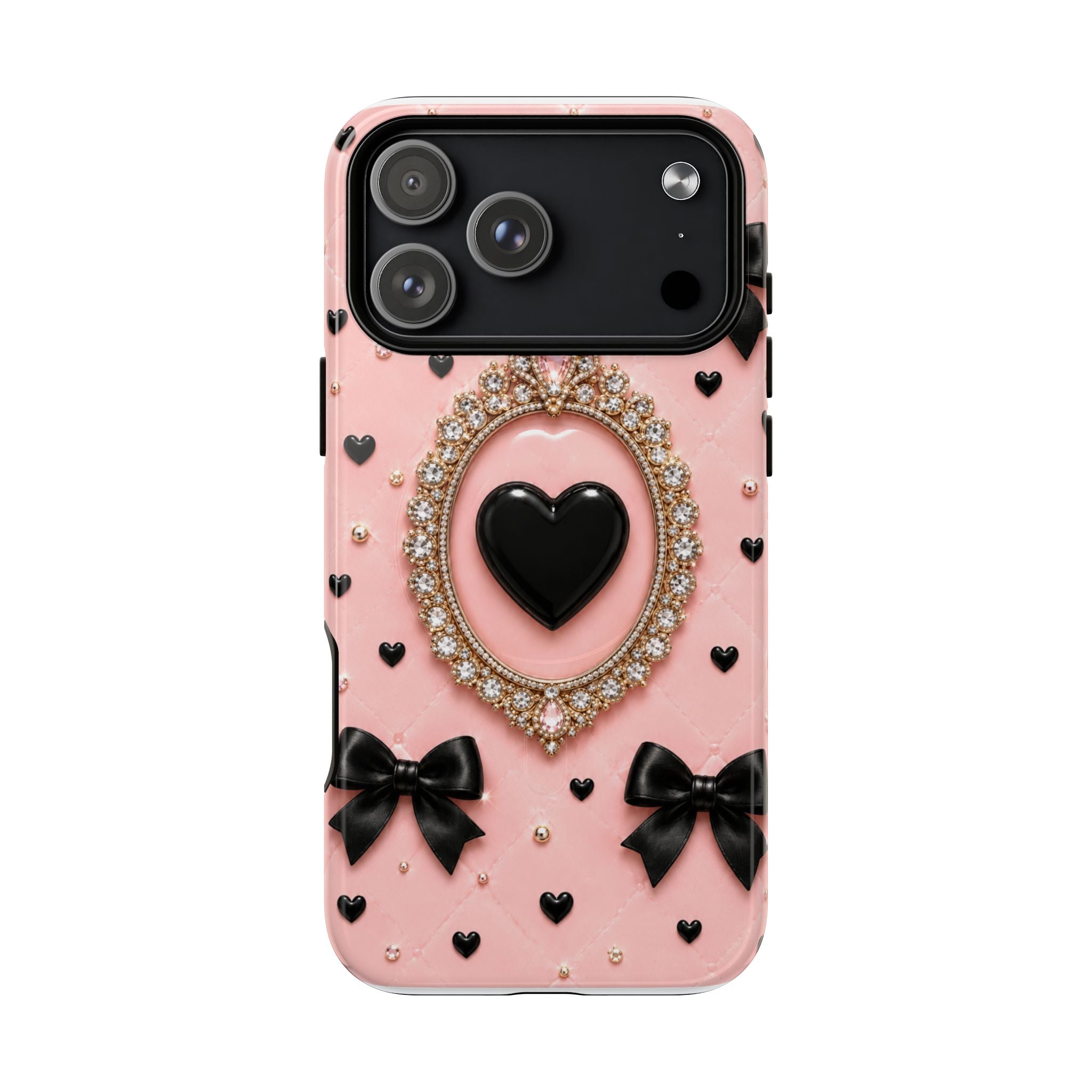 Black Heart Cameo Phone Case | Tough Magnetic Case