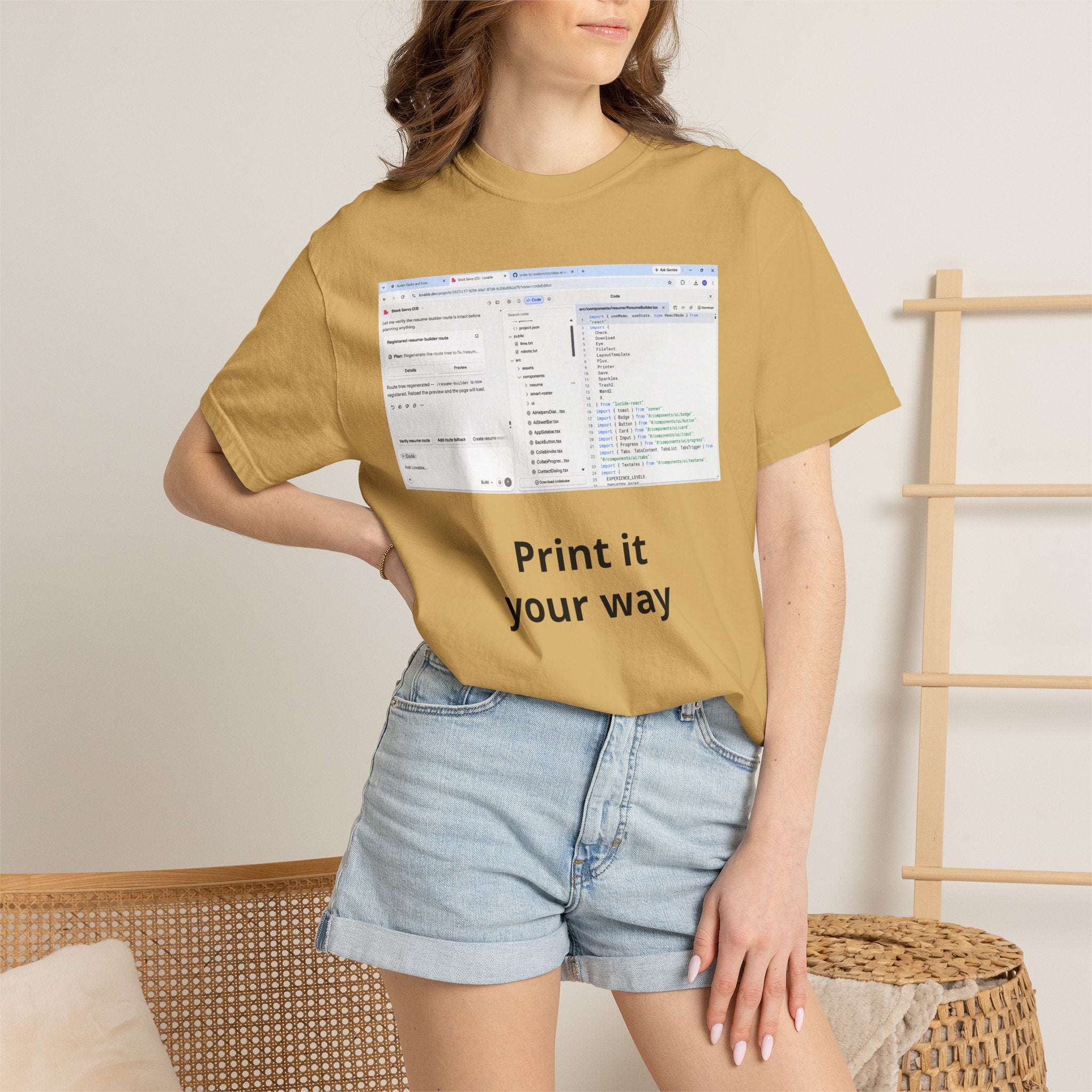 Print It Your Way T‑Shirt — Programming UI Graphic Tee