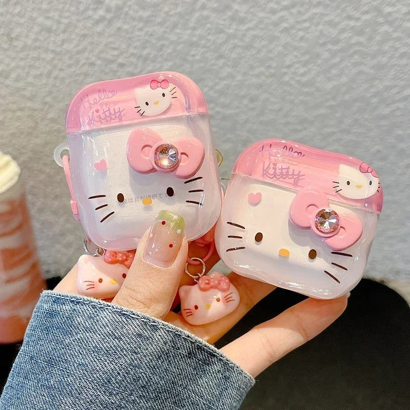 Hello Kitty AirPods Case | Cute Wireless Earphone Cover with Charm