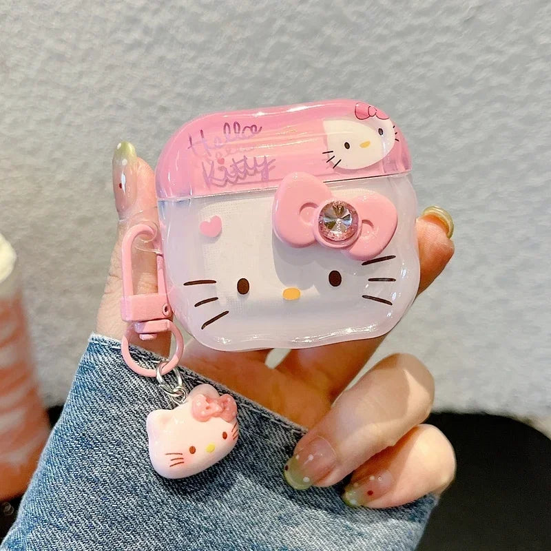 Hello Kitty AirPods Case | Cute Wireless Earphone Cover with Charm