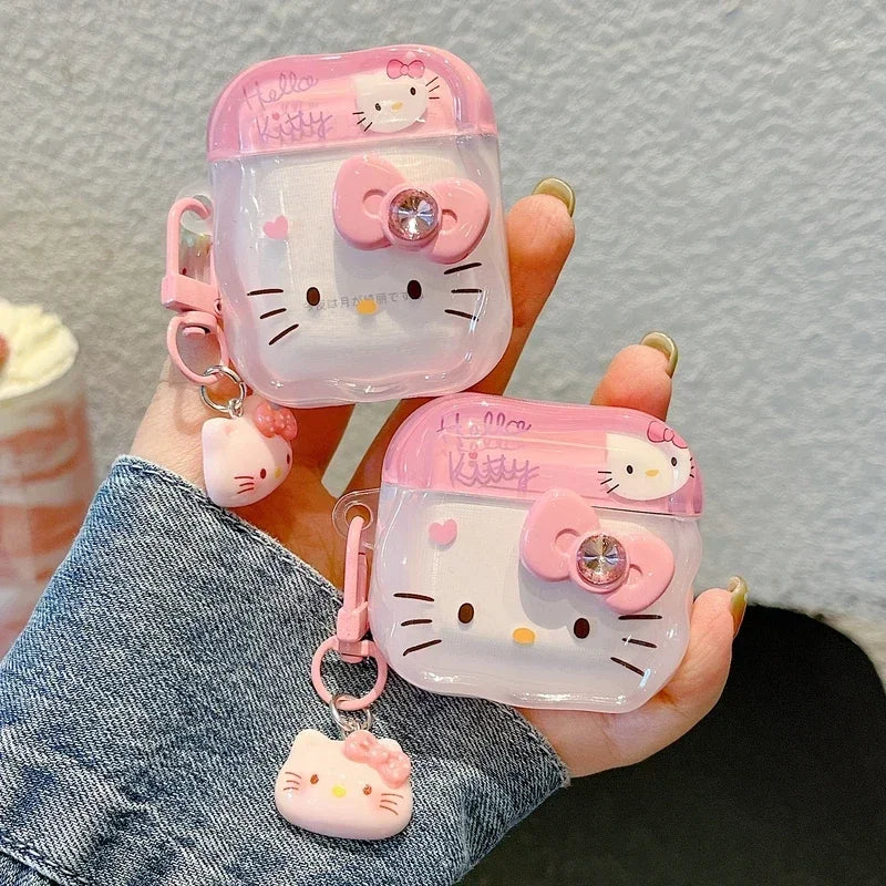 Hello Kitty AirPods Case | Cute Wireless Earphone Cover with Charm